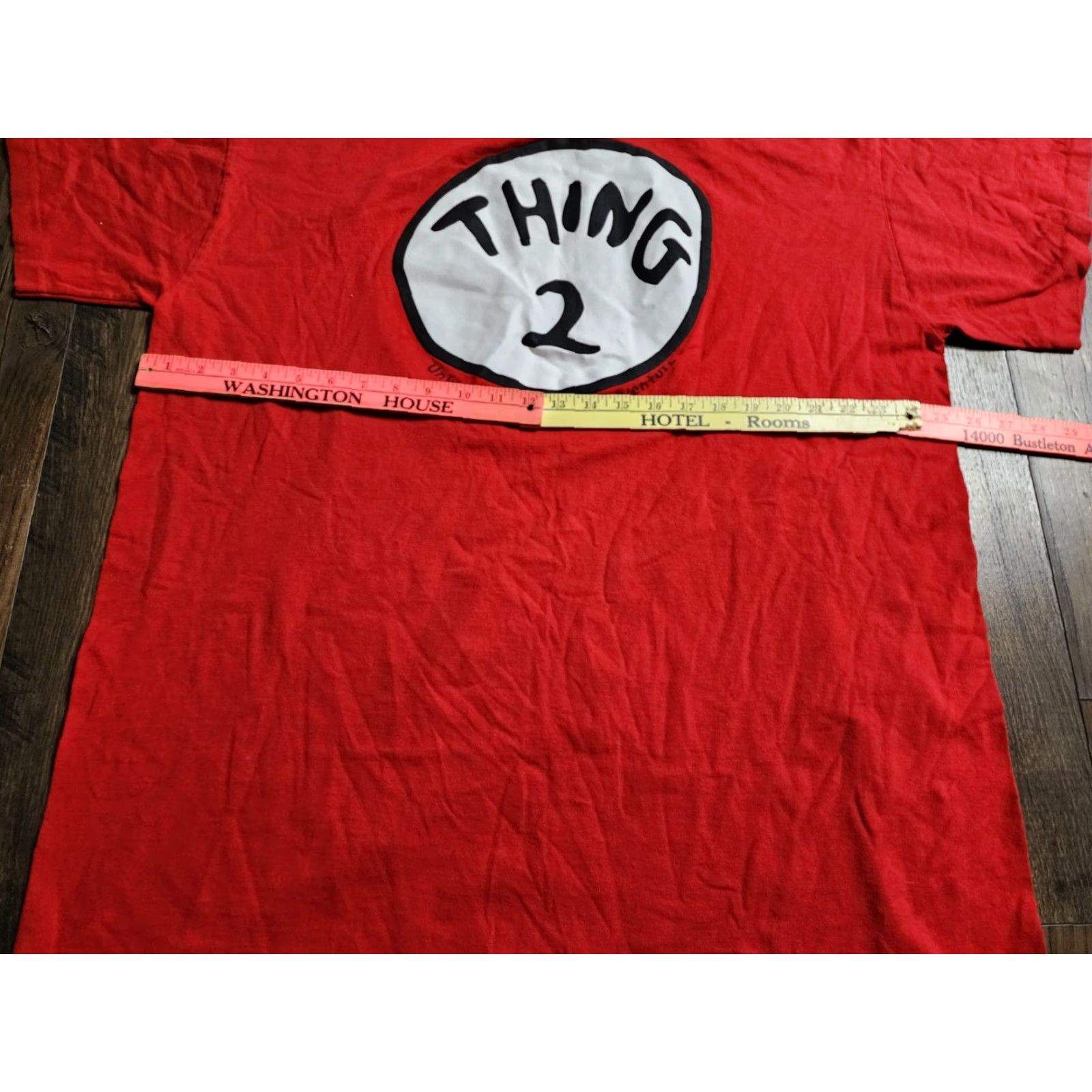 Vintage VINTAGE Universal Studios Hollywood T-Shirt Big & Tall 2XL Cat In The Hat Red Double-Sided Men's Shirt Size US XXL / EU 58 / 5 - 4 Thumbnail