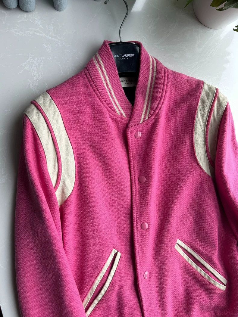 Saint Laurent Paris Saint Laurent Paris 16fw pink wool baseball jersey-2506 Size US S / EU 44-46 / 1 - 3 Thumbnail