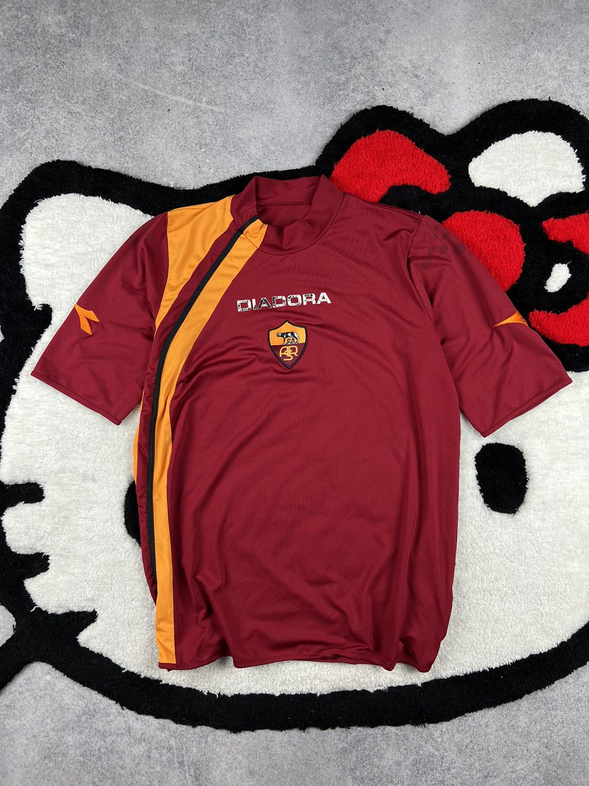 Vintage Diadora AS Roma 2005/06 Home Football Soccer Jersey