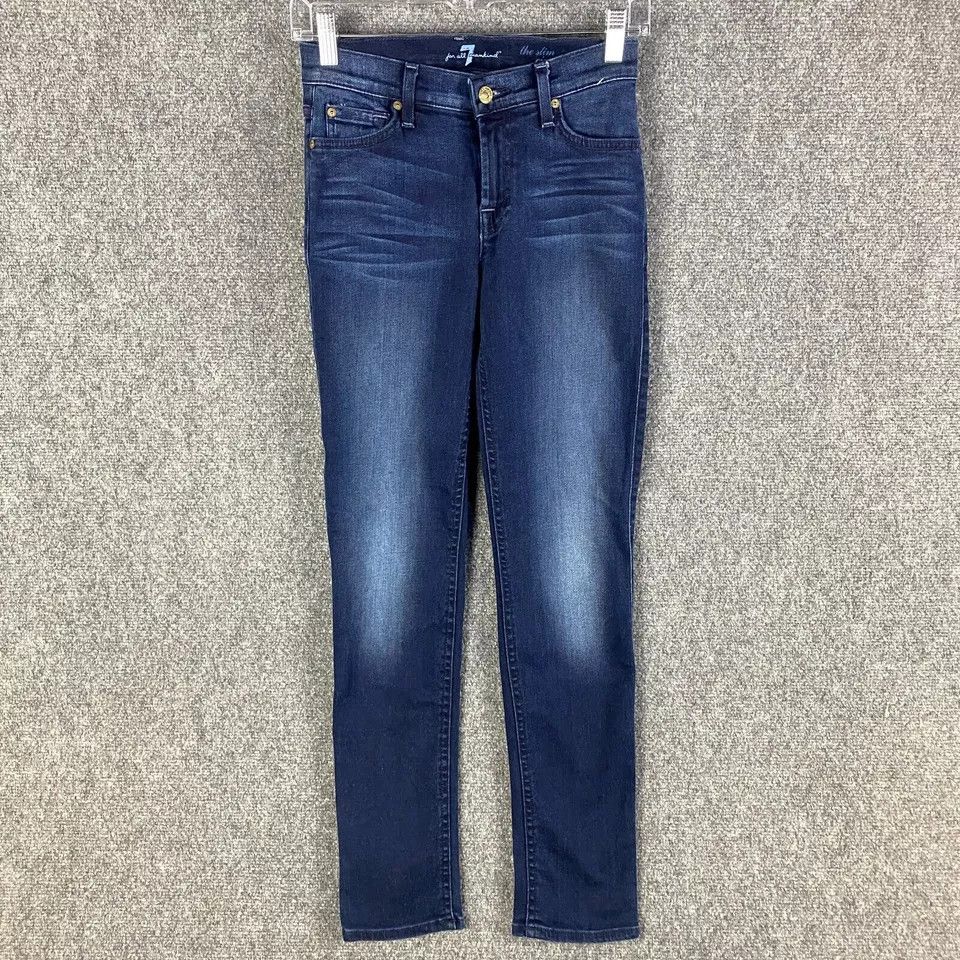 7 For All Mankind 7 For All Mankind Jeans Women's 24 The Slim Cigarette Denim Size 24" / US 00 / IT 34 - 1 Thumbnail
