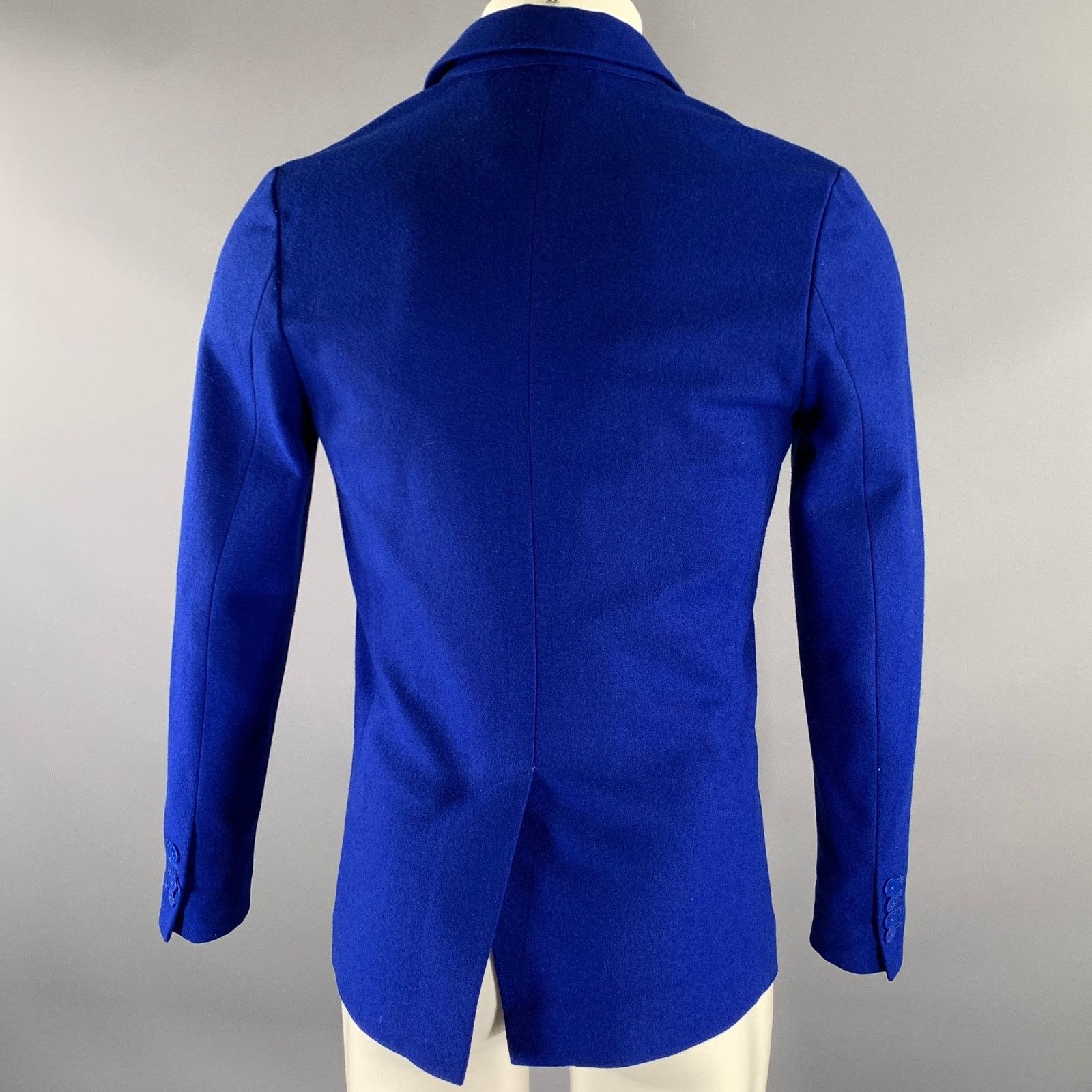 Han Kjobenhavn HAN KJOBENHAVN Size S Blue Cobalt Wool Blend Sport Coat Size 38R - 4 Thumbnail