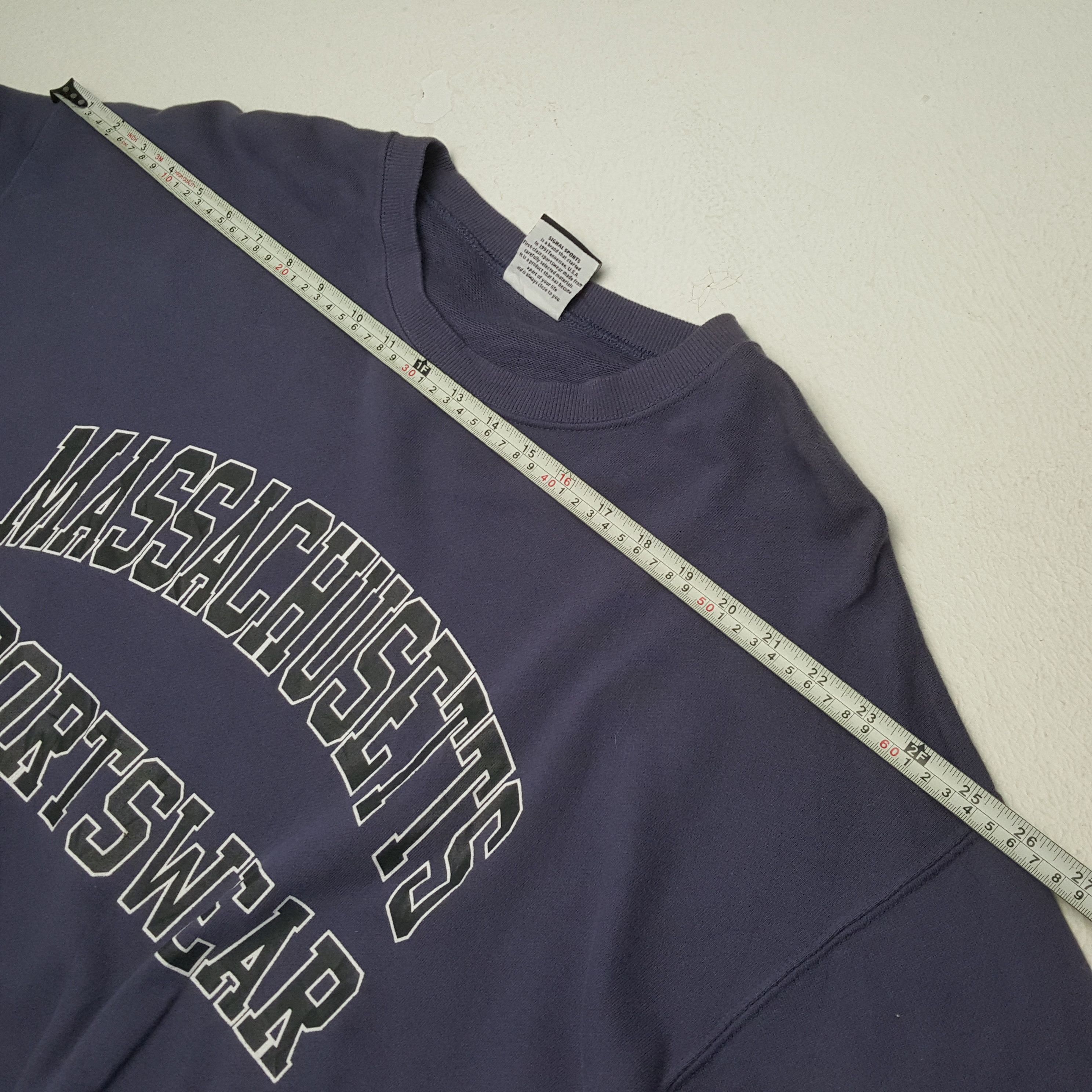 Vintage Vintage MASSACHUSETTS SPORTWEAR University Sweatshirts Size US L / EU 52-54 / 3 - 4 Thumbnail