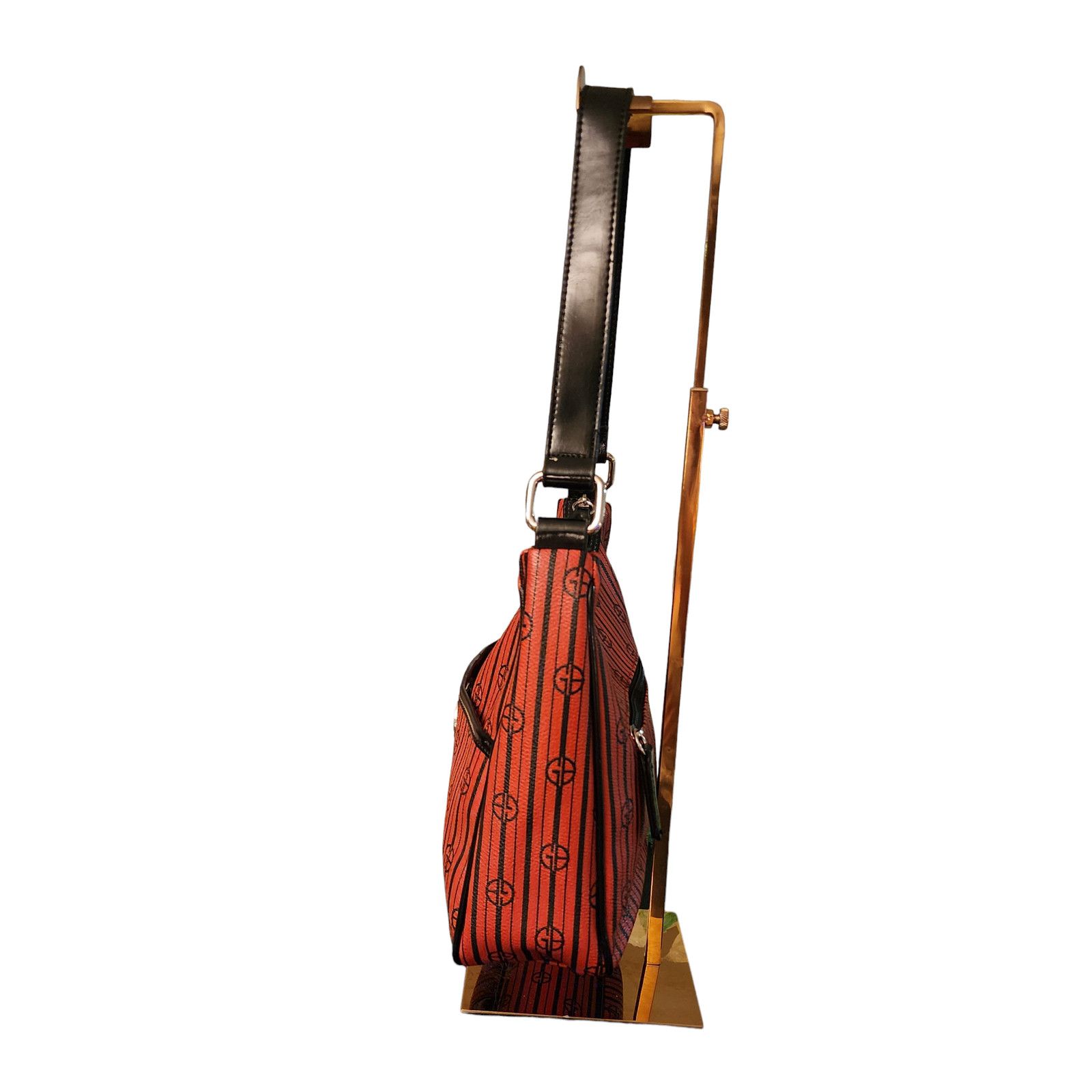 Giani Bernini Giani Bernini Stripe Signature Black/Red Faux Leather Purse Size ONE SIZE - 6 Thumbnail