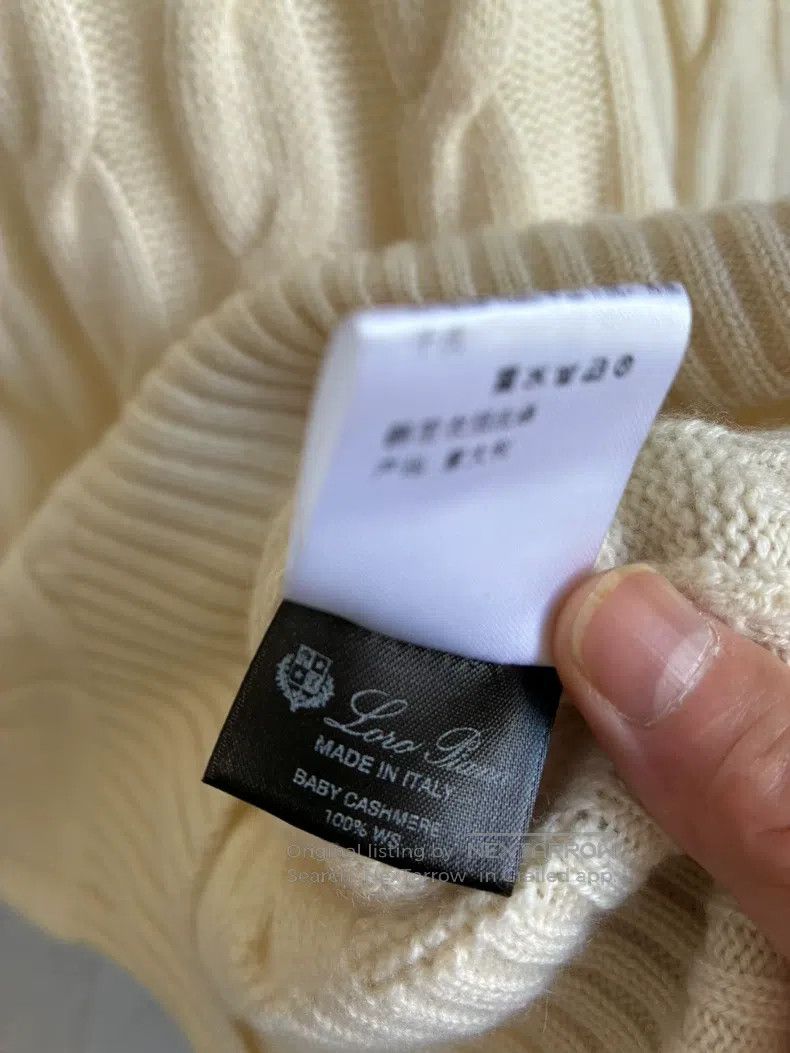 Loro Piana Loro Piana White Cashmere Sweater, Classic Twisted Design Size XS / US 0-2 / IT 36-38 - 7 Thumbnail