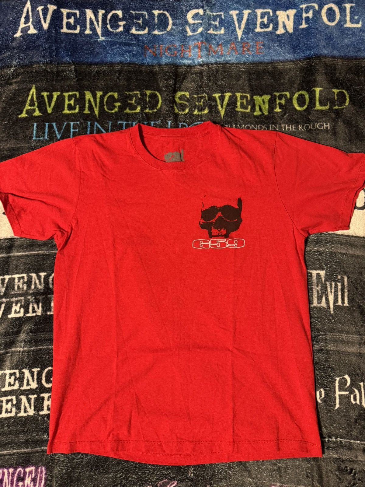 G59 Records G59 Logo T Shirt (Red) Size US L / EU 52-54 / 3 - 1 Thumbnail
