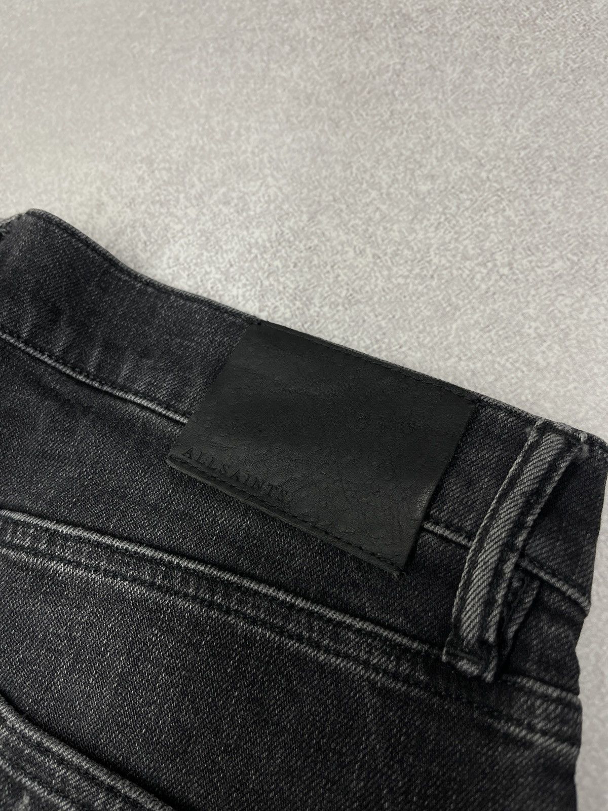 Allsaints × Designer Mens AllSaints Rex Denim Jeans Grey Big Logo Pocket Size 31 Size US 31 - 5 Thumbnail