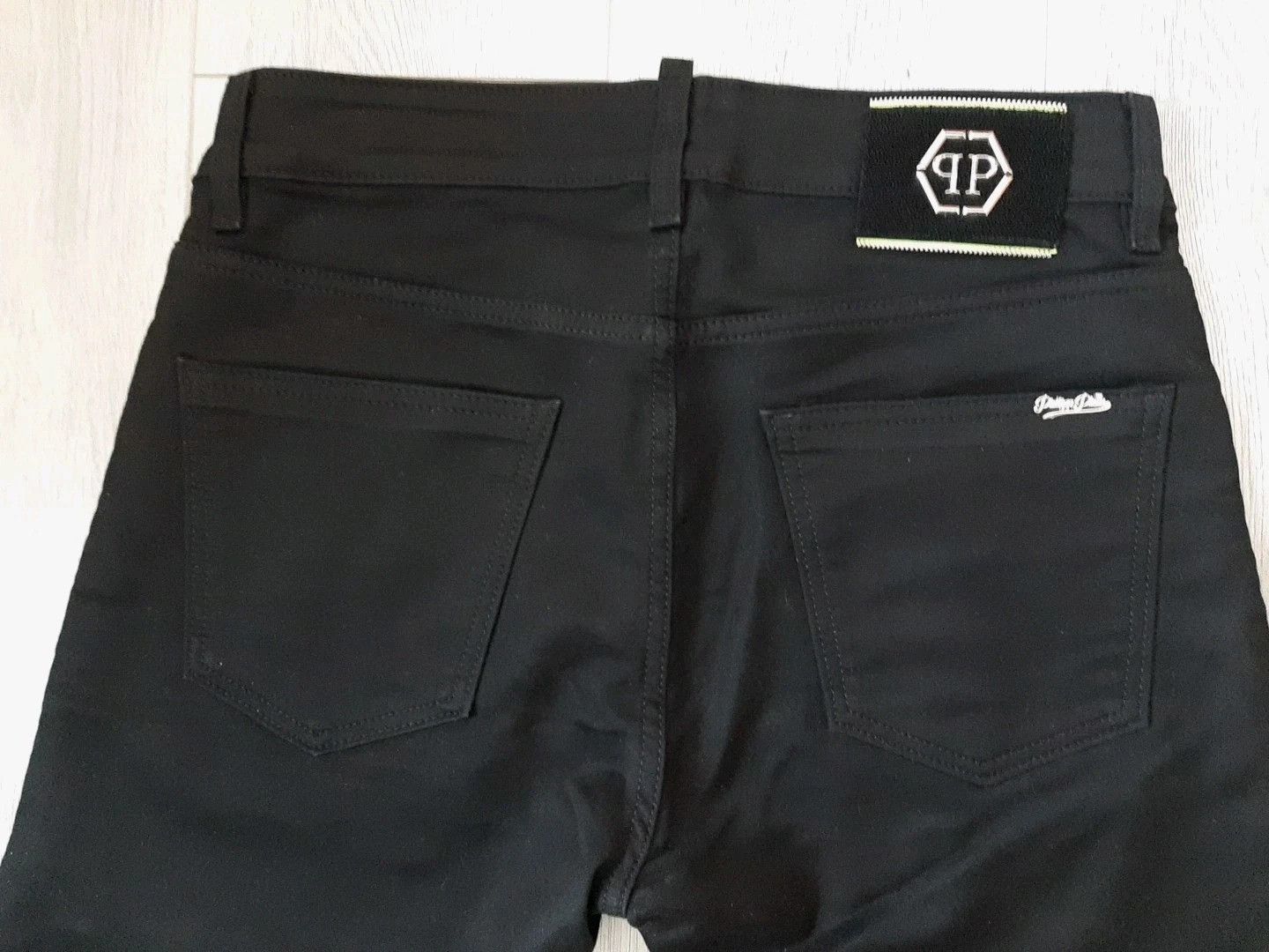 Philipp Plein Philipp Plein Jeans Mens Black Skinny Stretch Denim Pants Size US 32 / EU 48 - 2 Thumbnail