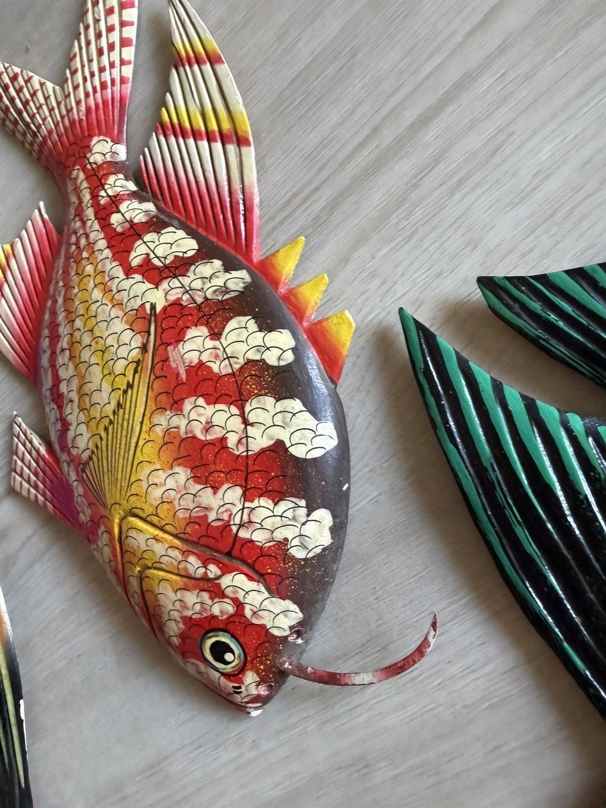 Vintage Vintage 70s 80s Handcrafted Wooden Tropical Fish Tiki Boho Size ONE SIZE - 4 Thumbnail