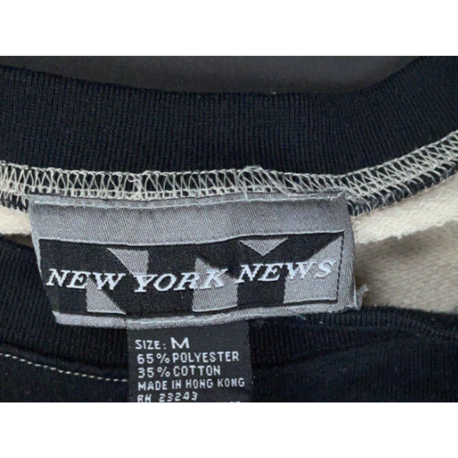 Vintage VINTAGE 90s New York News Embroidered Cotton Blend Sweatshirt Adult Medium 3/4 Sleeve Pullover City Retro Casual Size M / US 6-8 / IT 42-44 - 5 Thumbnail