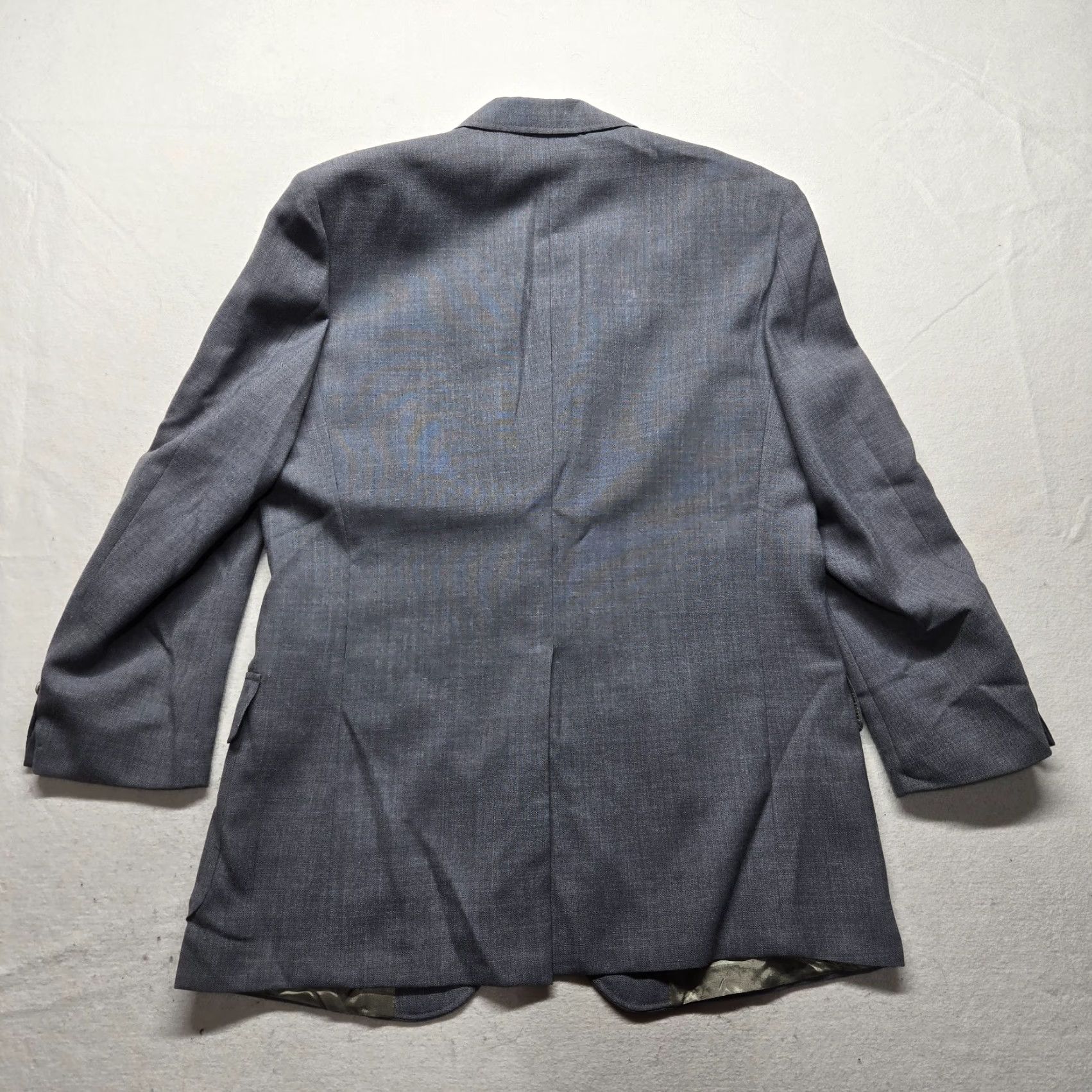 Vintage Nino Cerruti Rue Royale Two Button Suit Jacket Gray Adult Men's Size L Large Size 42R - 8 Thumbnail