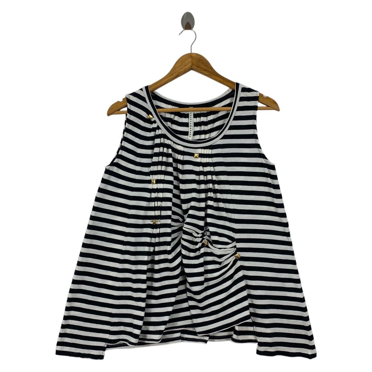 Designer × Issey Miyake SUNAOKUWAHARA stripe women sleeve less dress Size M / US 6-8 / IT 42-44 - 1 Thumbnail