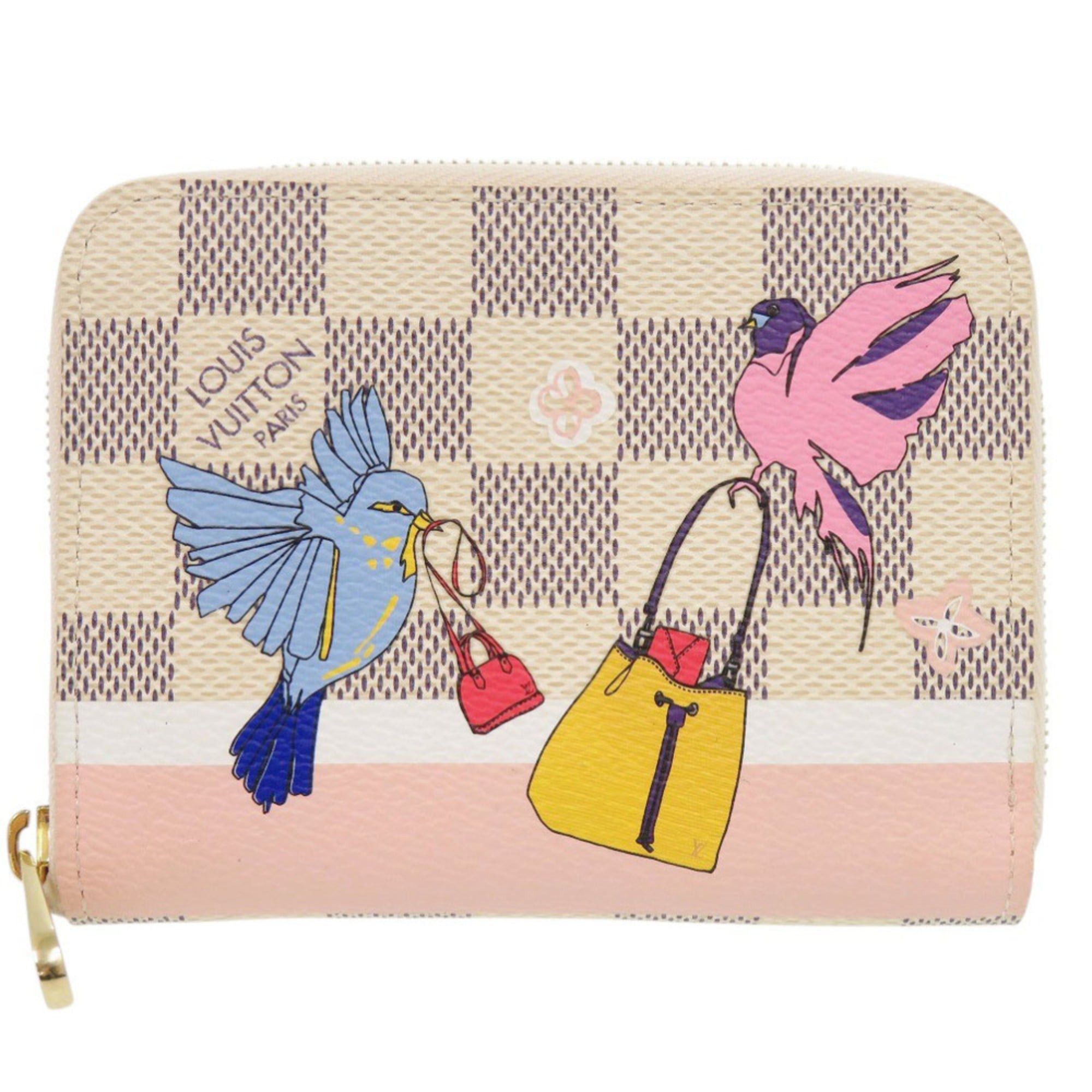 Louis Vuitton Unused Louis Vuitton Zippy Coin Purse Damier Azur Bird Print N60138 Wallet/Coin Case LV 0311LOUIS VUITTON Size ONE SIZE - 1 Thumbnail
