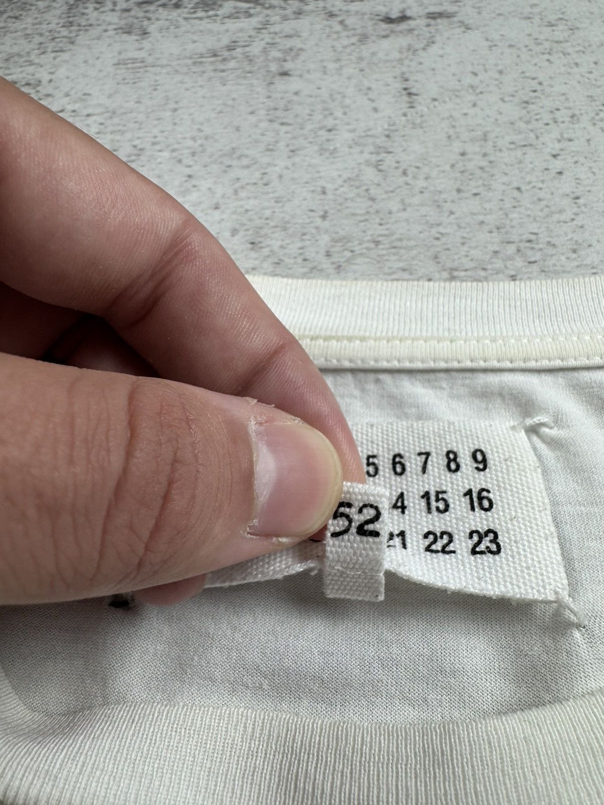 Maison Margiela Maison Margiela AW16 Men’s Large White Designer Cotton Tape T Shirt Tee Jersey Size US L / EU 52-54 / 3 - 14 Thumbnail
