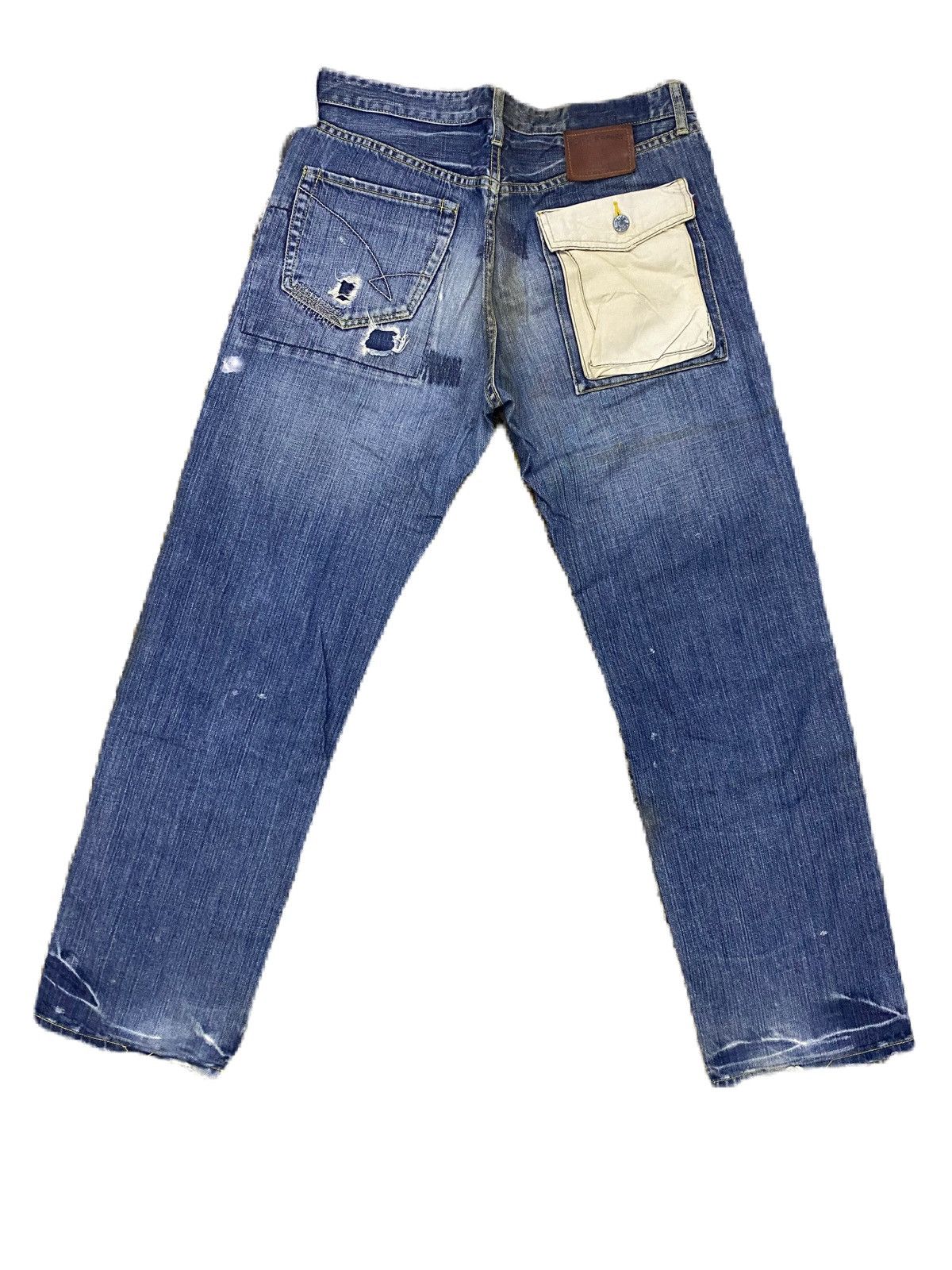 Japanese Brand JAPAN BRAND FLASH REPORT RIPPED STYLE DENIM STRAIGHT TYPE Size US 32 / EU 48 - 2 Thumbnail