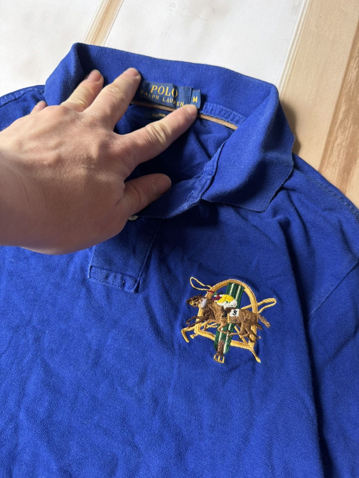 Polo Ralph Lauren Polo Ralph Lauren Royal Blue Crest Polo Shirt with Sleeve Size US M / EU 48-50 / 2 - 4 Thumbnail