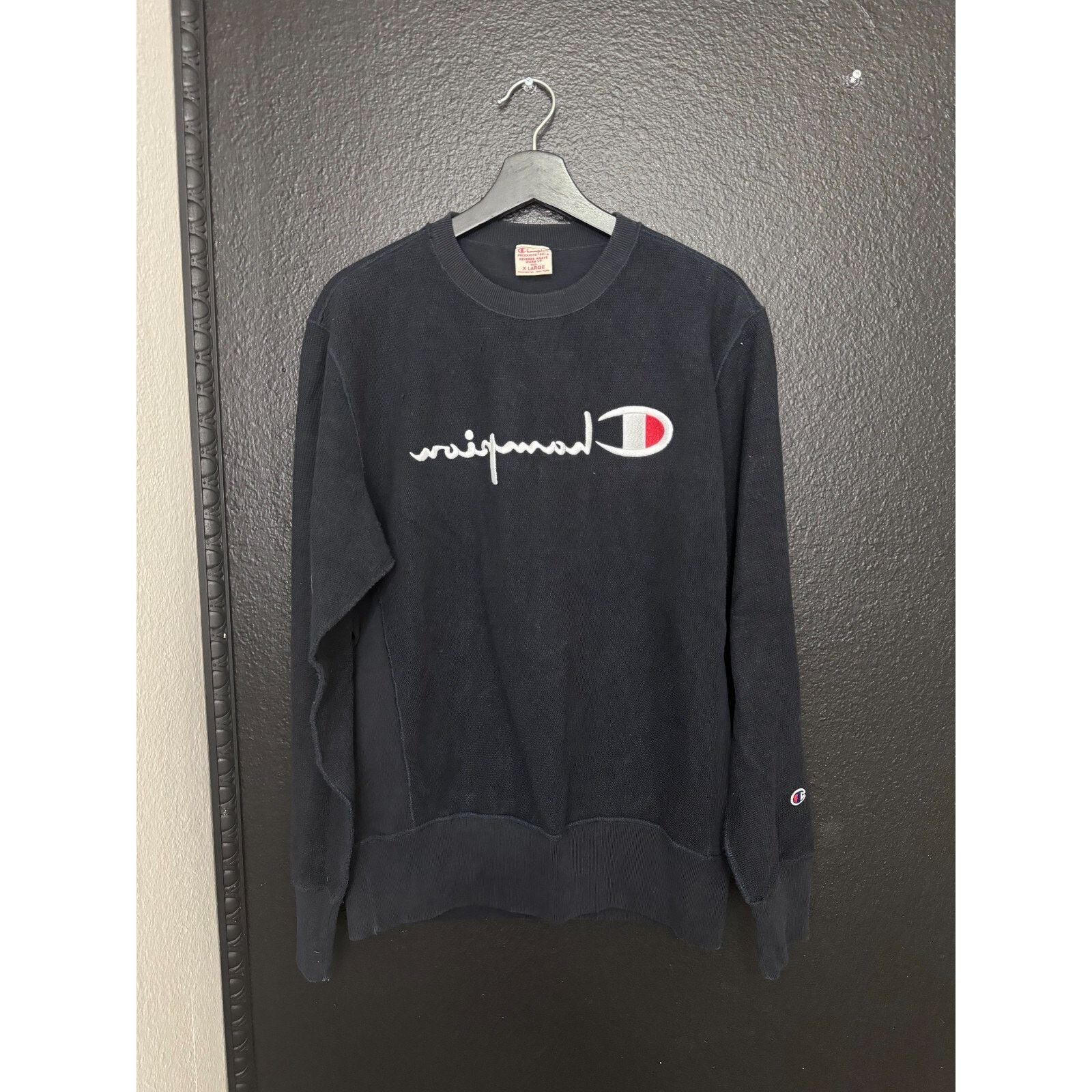 Champion Reverse Weave Mens' Crewneck Size XL Navy Blue NY