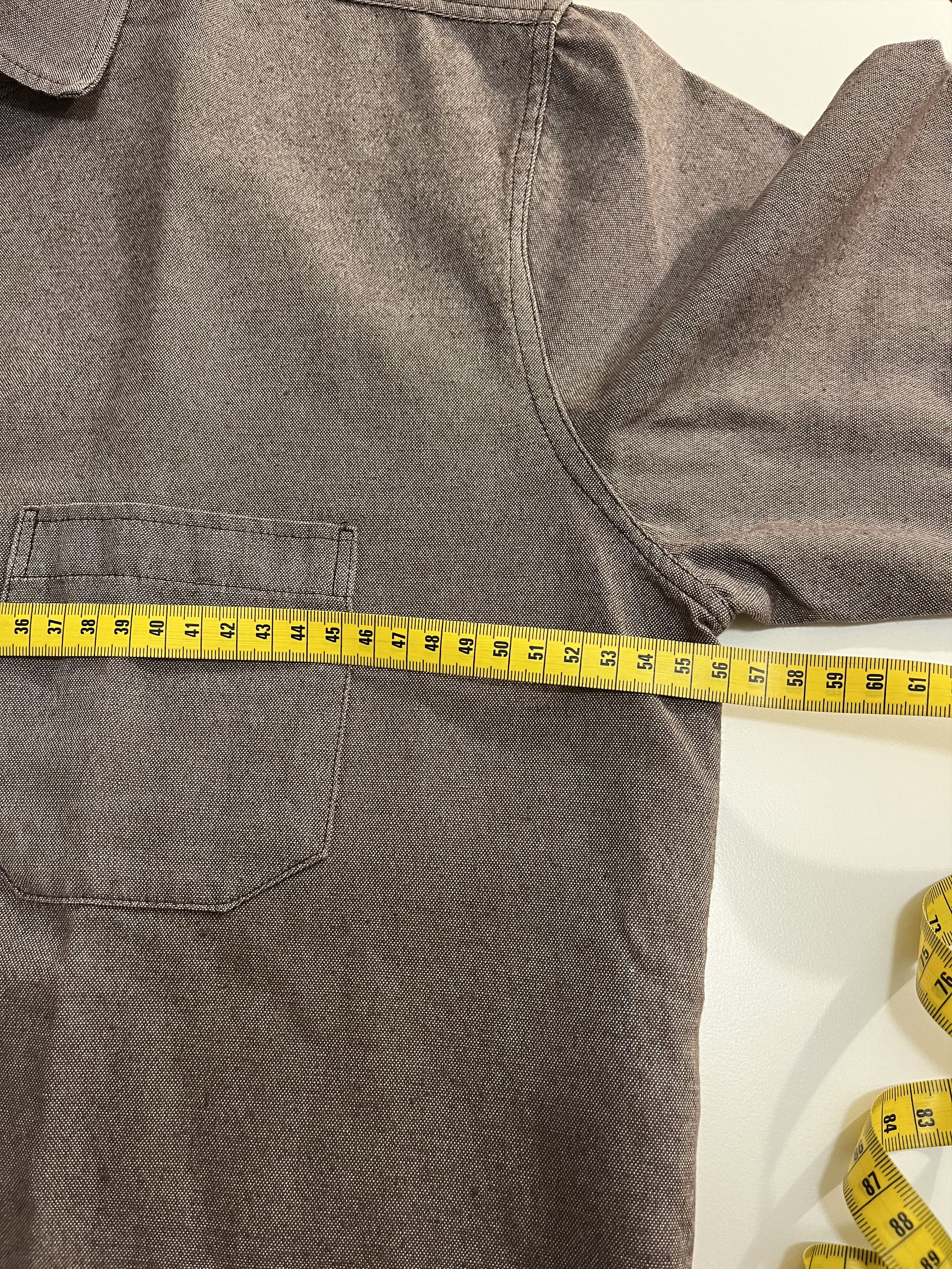 Other Vintage Workwear Greige/Brown Short-Sleeve Shirt Size US L / EU 52-54 / 3 - 7 Thumbnail