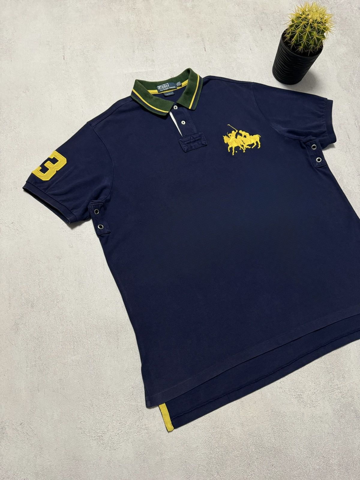 Vintage Vintage Polo Ralph Lauren Polo T Shirt Rugby Big Pony Baggy Size US XXL / EU 58 / 5 - 2 Thumbnail