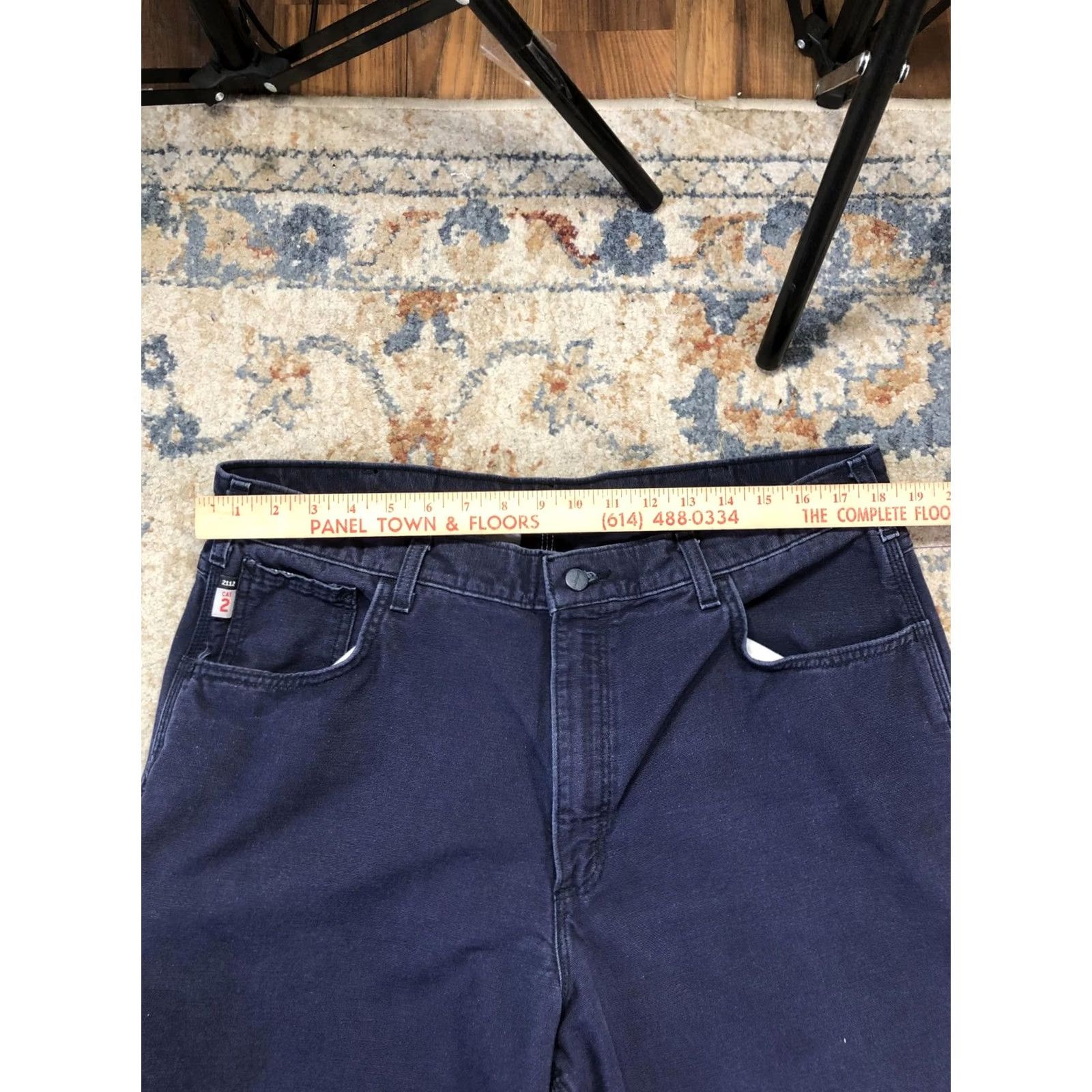 Carhartt Carhartt FR Original Fit Mens 38x32 Blue Denim Carpenter Flame-Resistant Pants blue jeans workwear pants Size US 38 / EU 54 - 7 Thumbnail