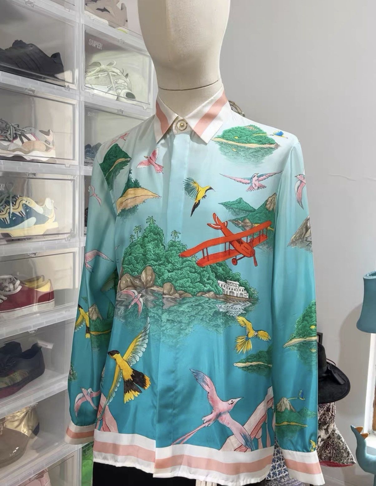 Casablanca CASABLANCA Futuro Optimisto Silk Shirt | Grailed