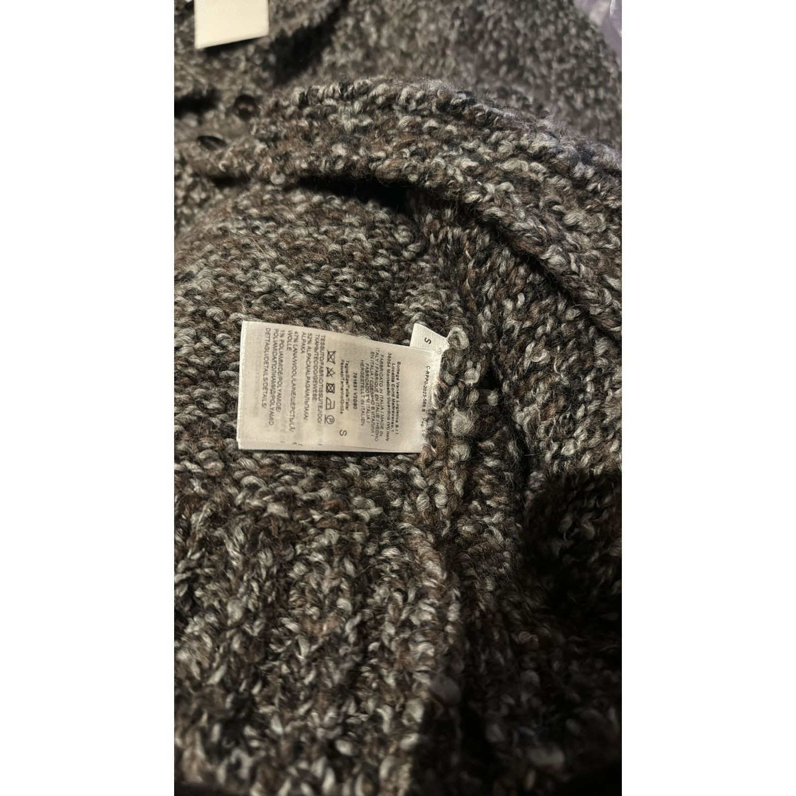Bottega Veneta o1rshd1 Chunky Alpaca Knitwear Cardigan in Multicolor Size US S / EU 44-46 / 1 - 16 Thumbnail