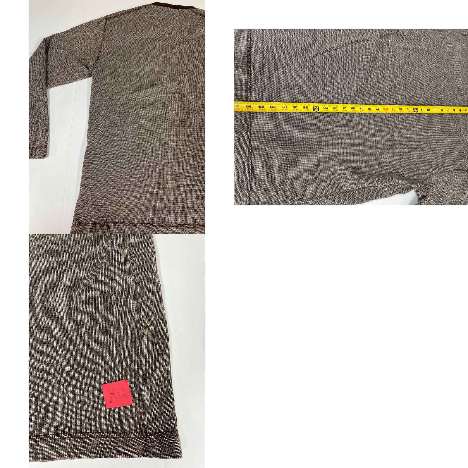 Route 66 Route 66 Mens Sweater Large Brown Pullover V-Neck Long Sleeve Knit Cotton Blend Chunky-Knit Croche Size US L / EU 52-54 / 3 - 8 Thumbnail