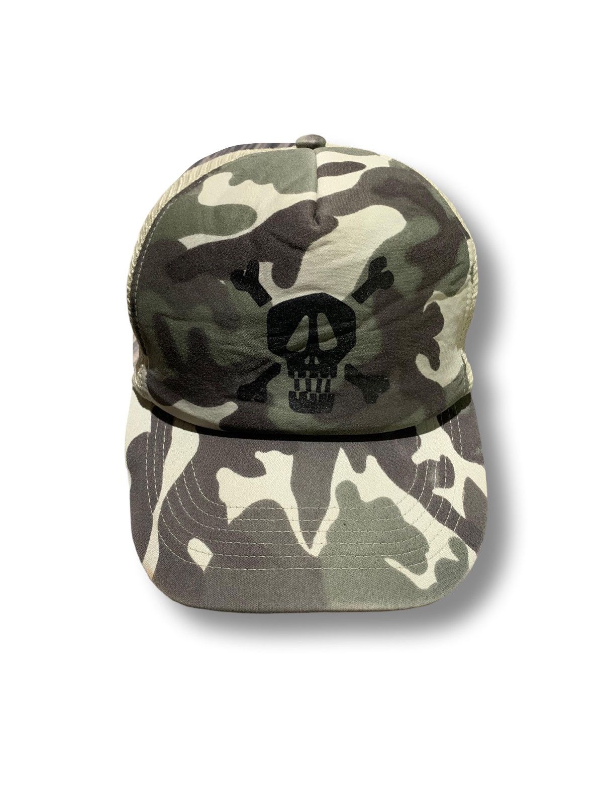 Vintage Stussy Camou Skull Trucker Hats