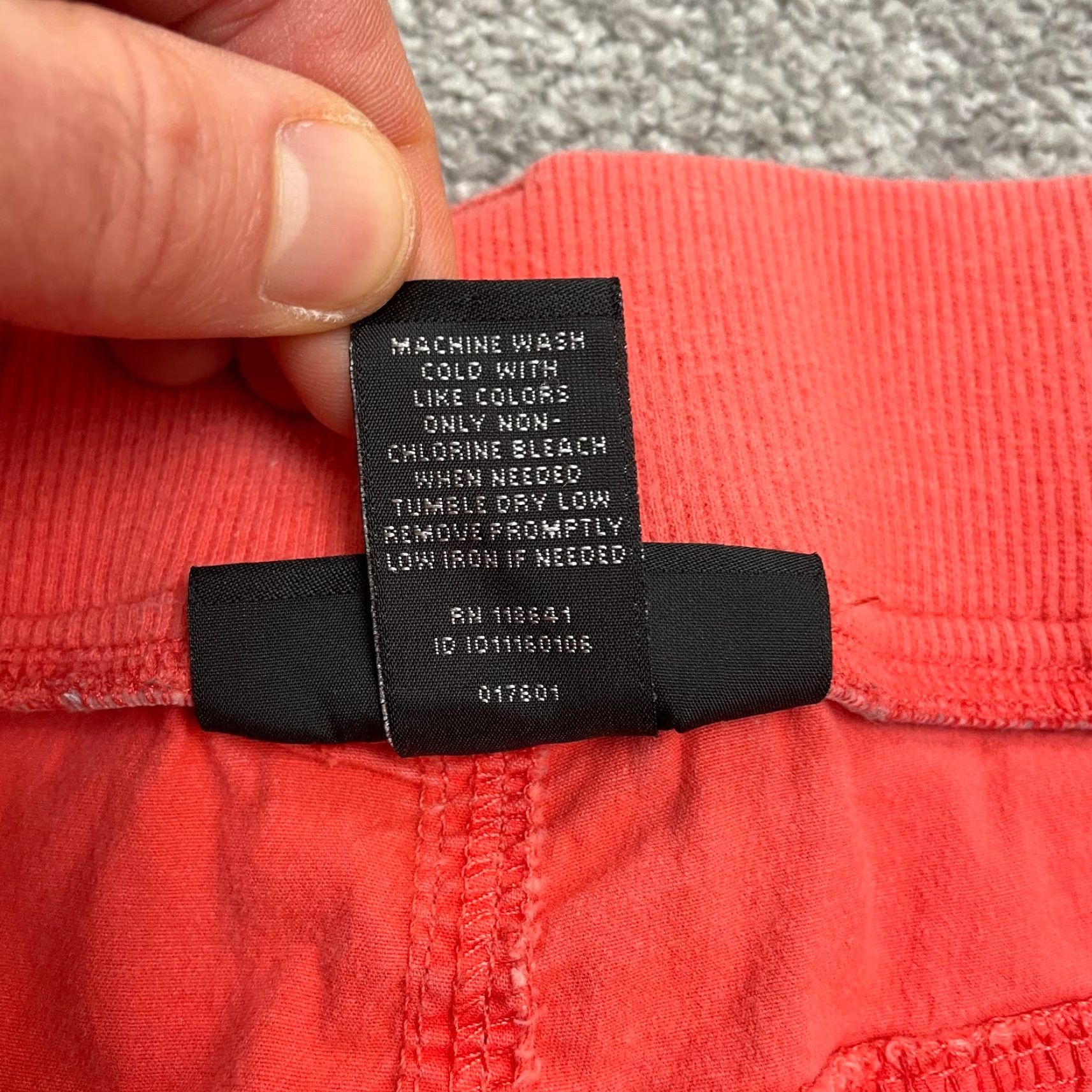 Vintage Lane Bryant Pants Womens 20 Plus Orange Cotton Spandex Regular Straight Knit Button Zip Size 42" / US 20 - 5 Thumbnail