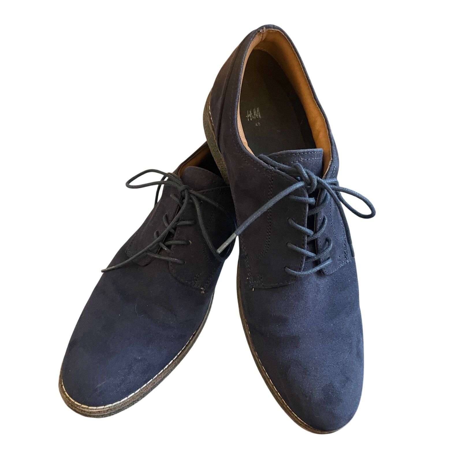 H&M H&M Men’s Navy Suede Oxford Lace-Up Shoes Casual Dress Derby Size US 9 / EU 42 - 2 Thumbnail