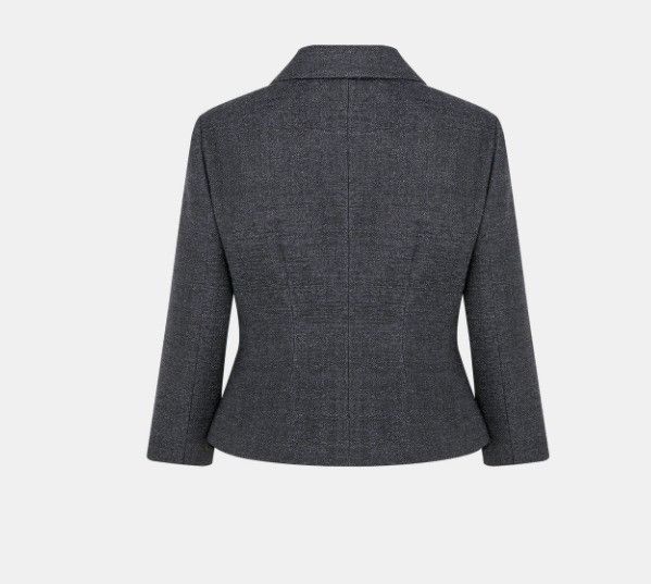 Dior o1w1db11124 Three-Quarter Sleeves Fitted Jacket in Blue Size XS / US 0-2 / IT 36-38 - 2 Thumbnail