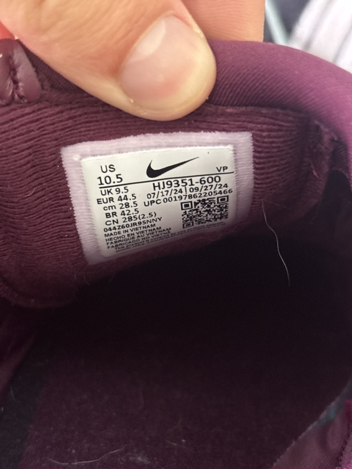 Nike Nike Total 90 SP Bordeaux Size US 10.5 / EU 43-44 - 6 Thumbnail