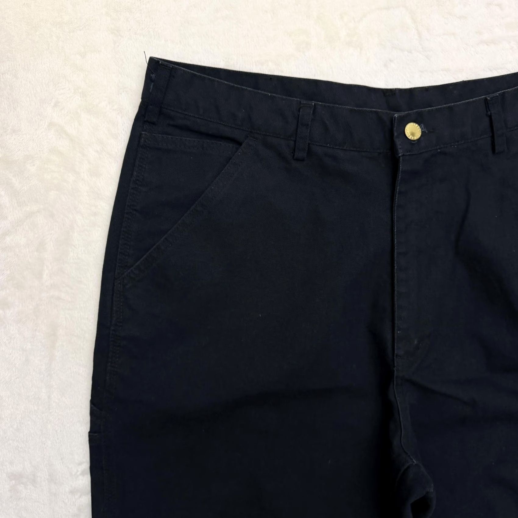 Vintage Rasco FR Jeans Pants Mens 38x35 Black Canvas Flame-Resistant Carpenter Work Pants Jeans Cargo Pocket Straight Leg Mens Industrial Workwear Size US 38 / EU 54 - 4 Thumbnail