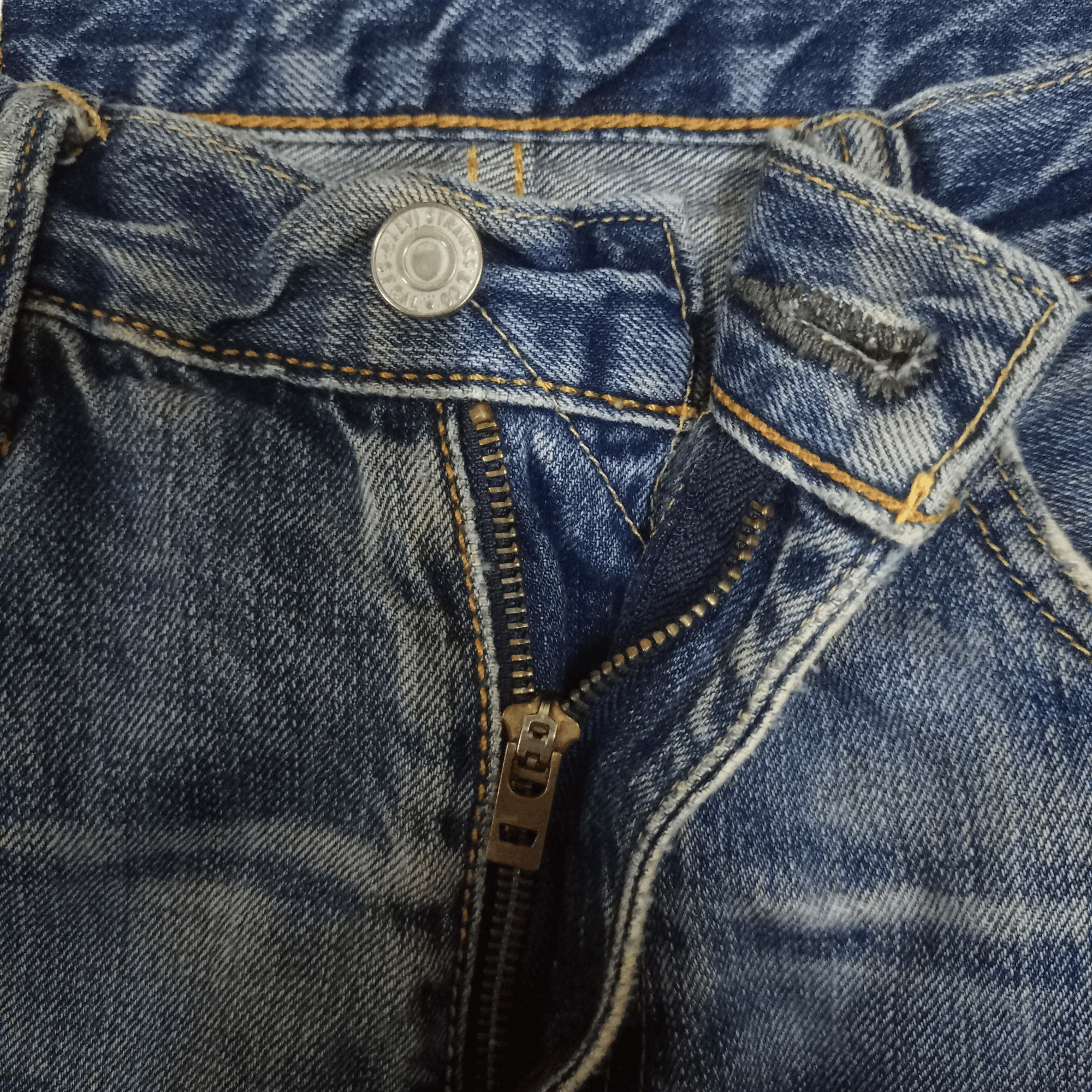 Levi's × Levi's Vintage Clothing Vintage LEVIS 503 Blue Wash Distressed Loose Jeans 31x30 Size US 31 - 3 Thumbnail