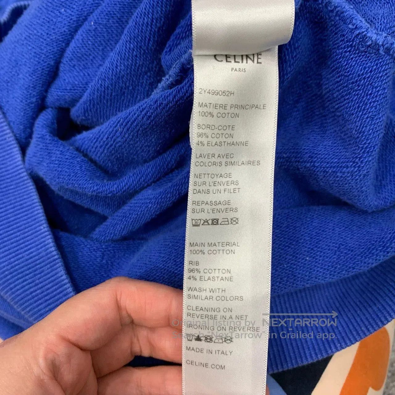 Celine celine blue logo hoodie sweatshirt size xs. Size XS / US 0-2 / IT 36-38 - 7 Thumbnail