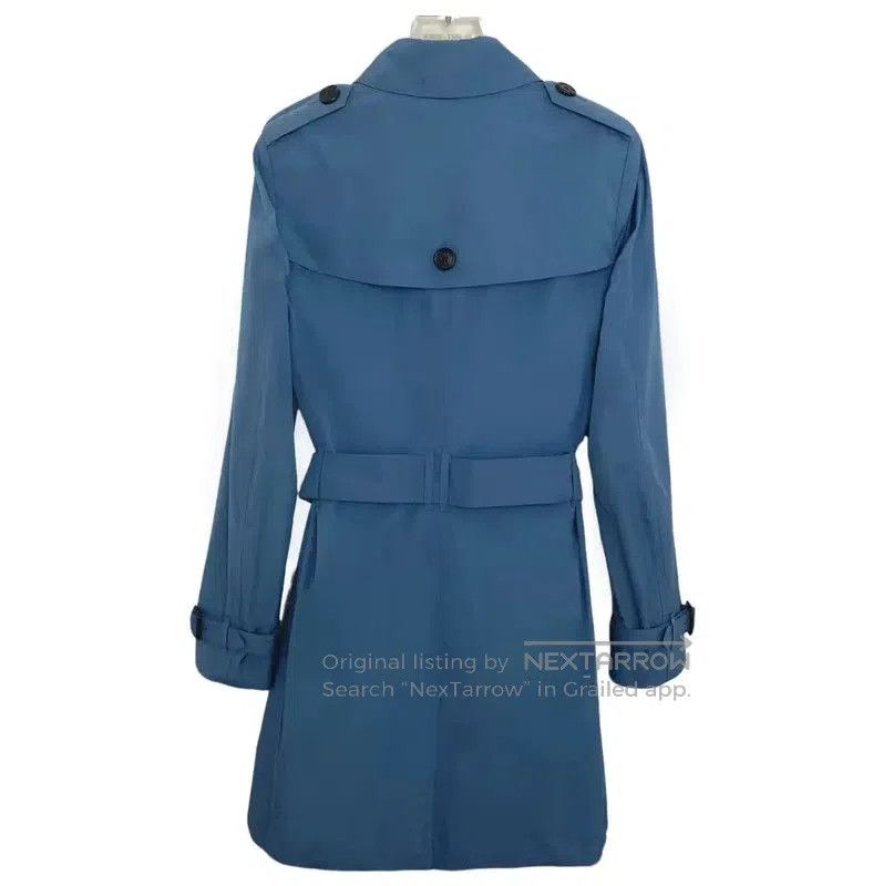 Burberry Burberry Women's Short Blue Cotton Trench Coat. Size XS / US 0-2 / IT 36-38 - 2 Thumbnail