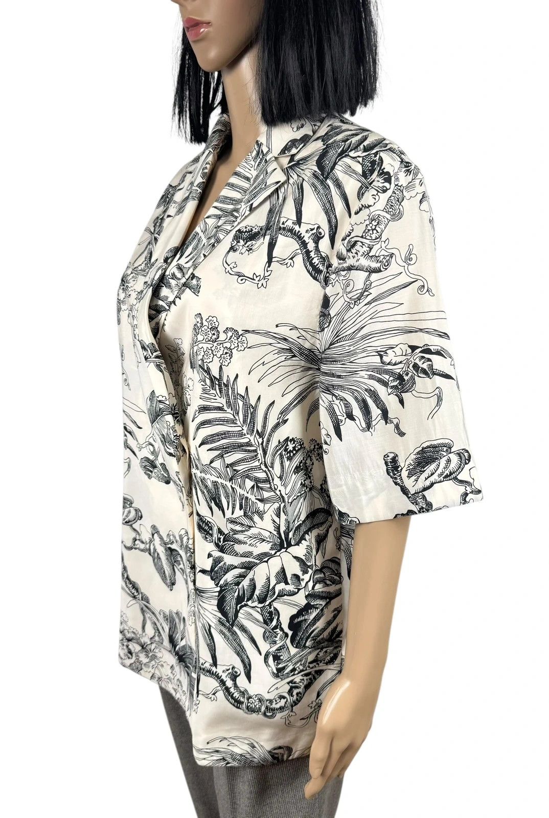 Cos COS Tencel Blazer Short Sleeve Printed Floral size EU36 Size S / US 4 / IT 40 - 4 Thumbnail