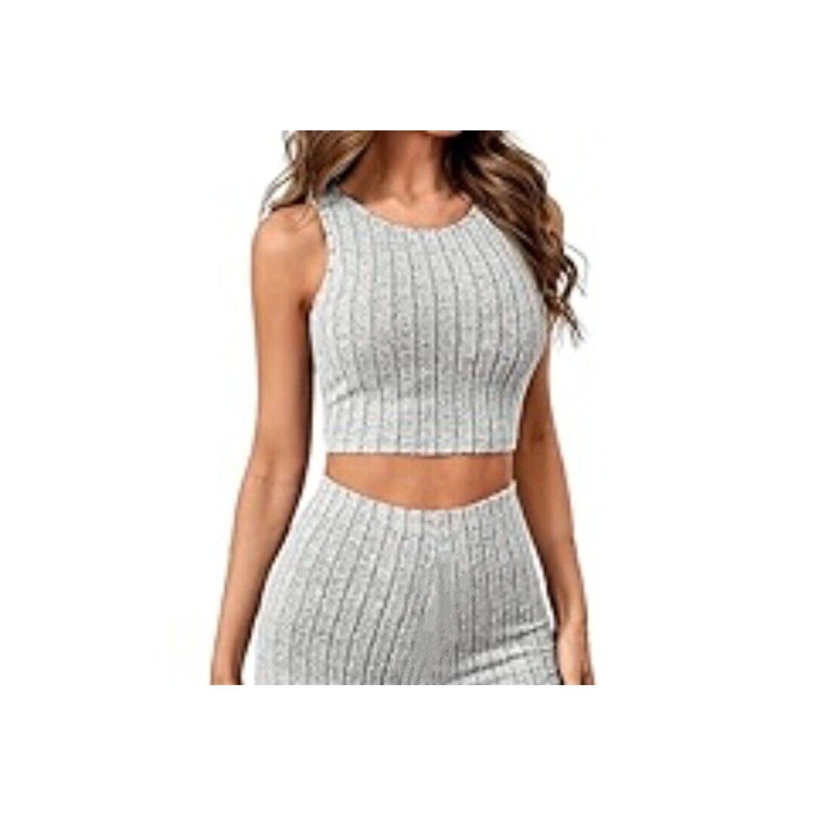 Forever 21 × Shein Make Me Chic 2 Pc Crop Top Ruched Knit Maxi Skirt S Soft Set Size S / US 4 / IT 40 - 11 Thumbnail