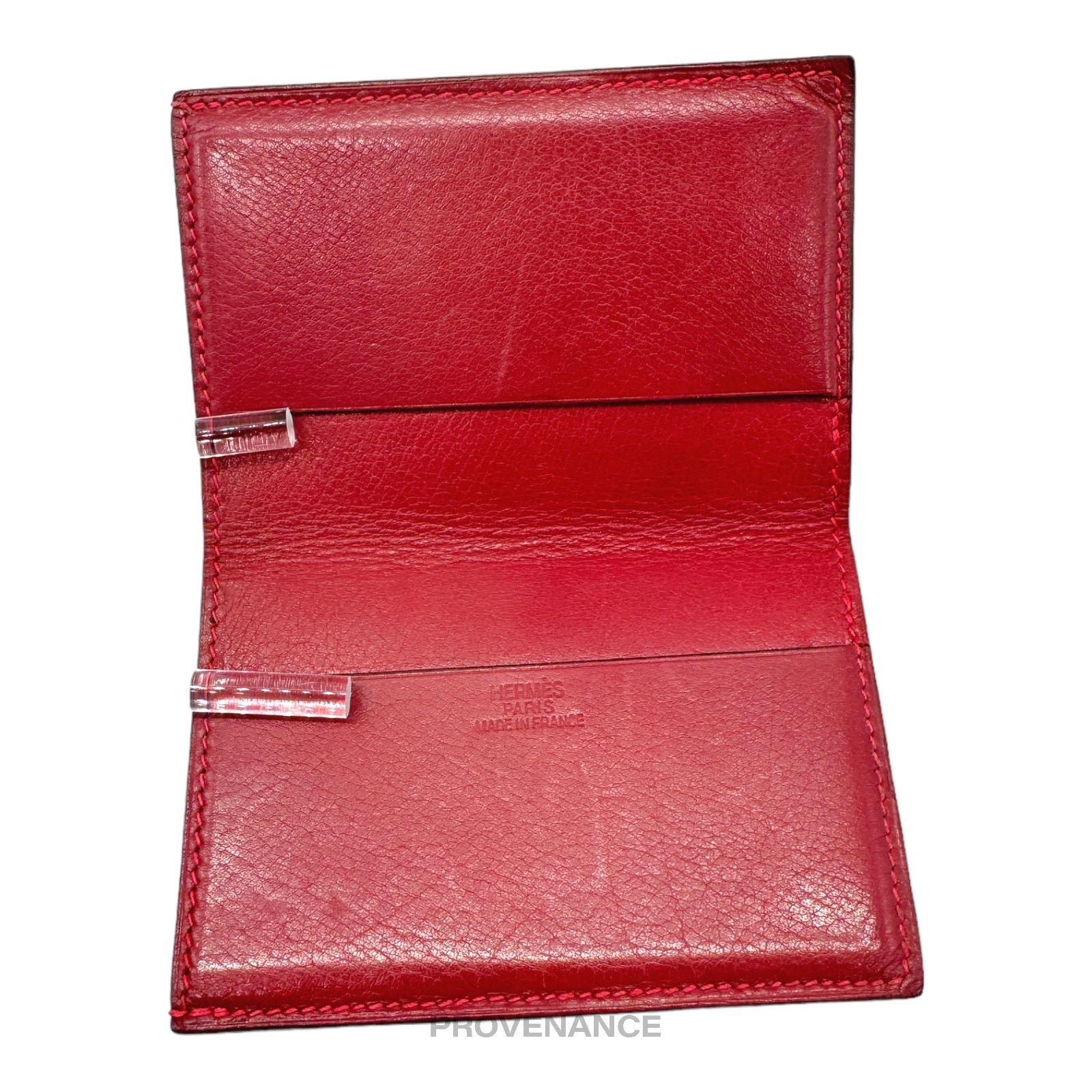 Hermes 🔴 Hermès CardholderWallet - Red Box Calfskin Leather Size ONE SIZE - 4 Thumbnail