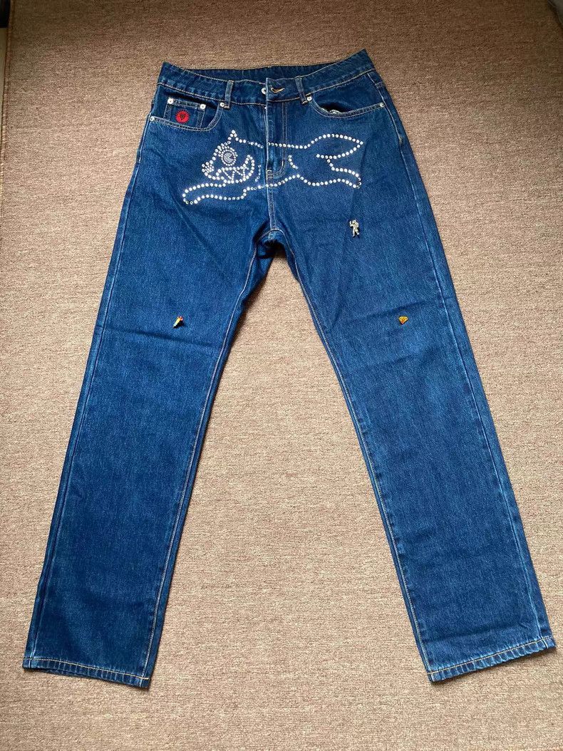 Billionaire Boys Club BBC ICE CREAM Rhinestone Flying Dog Jeans Size US 32 / EU 48 - 1 Thumbnail