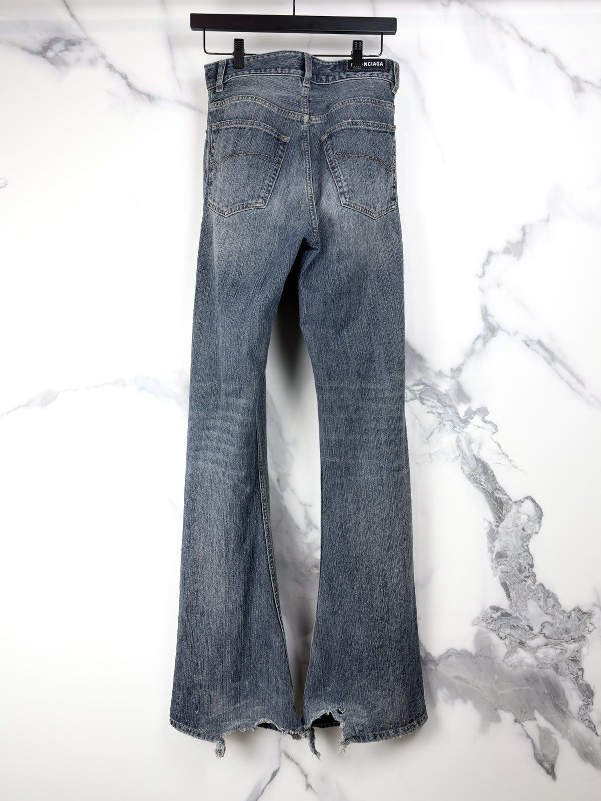 Balenciaga FW23 Balenciaga Italian Ring Slub Flared Bootcut Denim Jeans Size US 30 / EU 46 - 2 Thumbnail