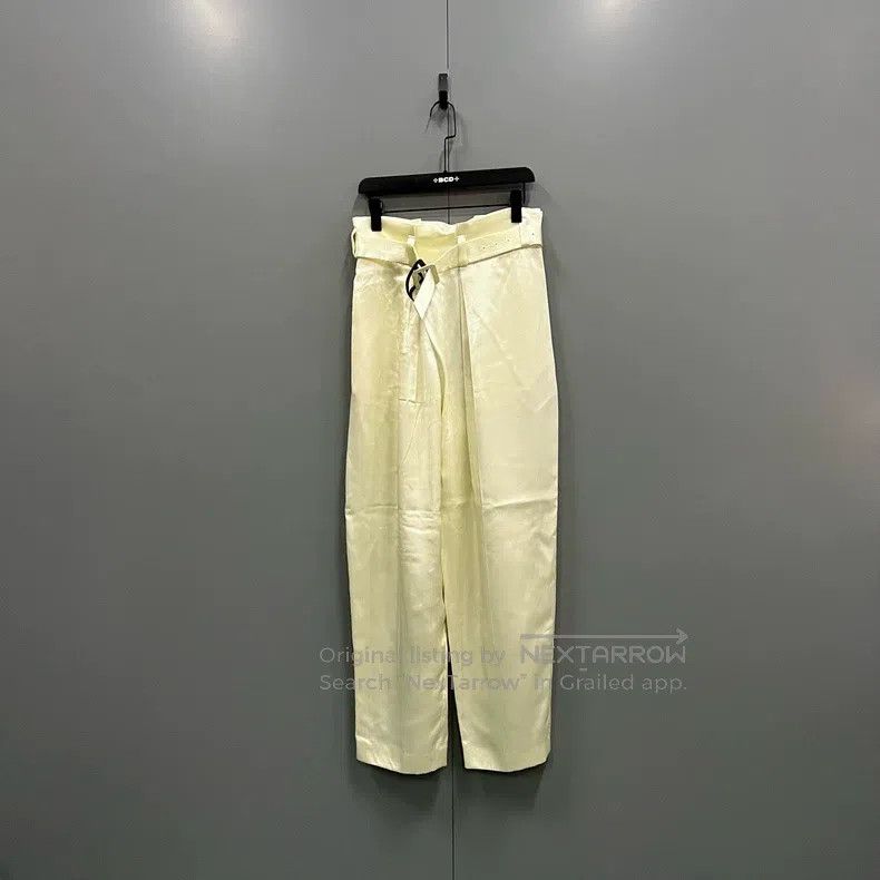Fendi Fendi Beige silk belt trousers Size 26" / US 2 / IT 38 - 1 Thumbnail