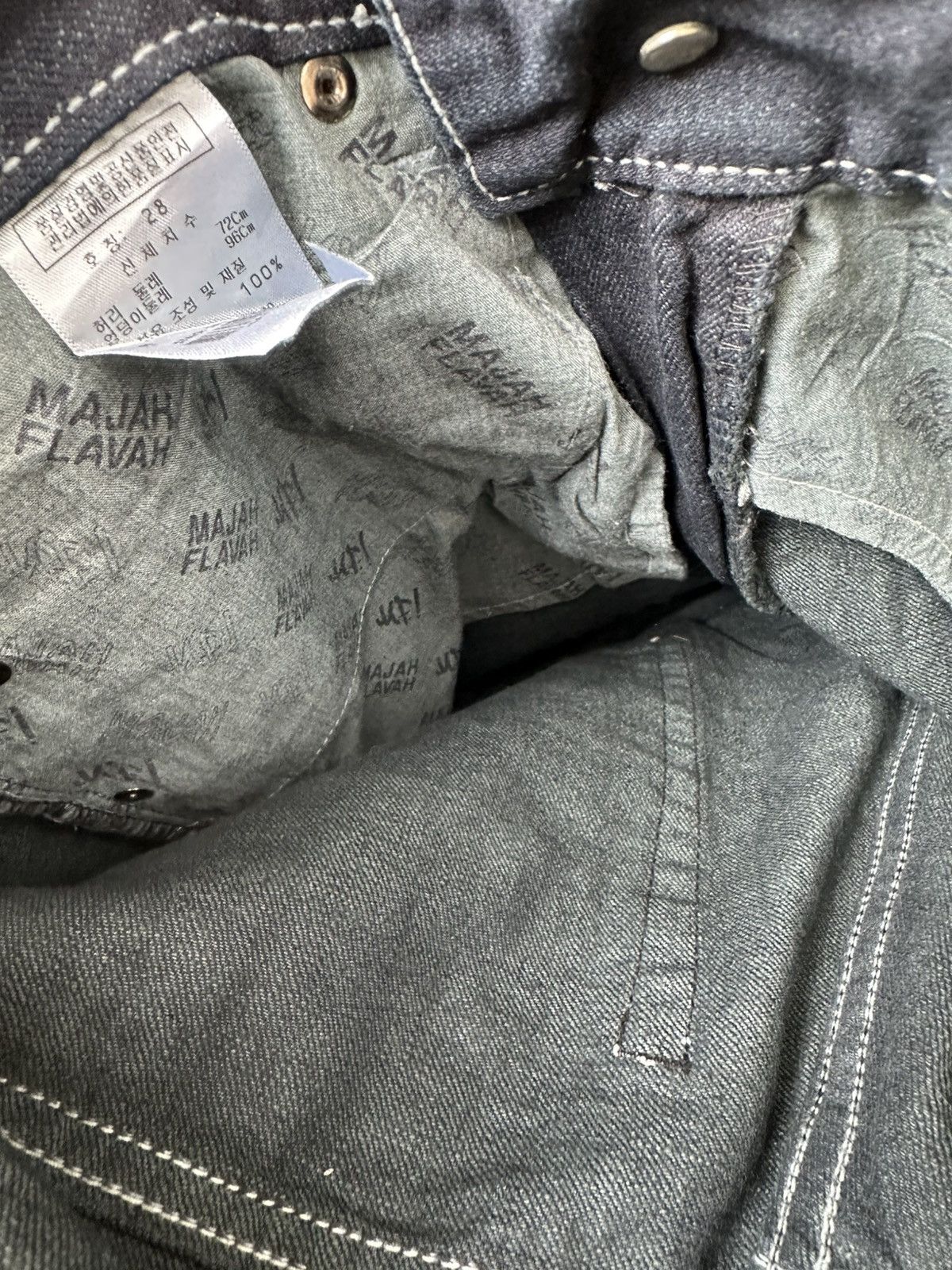 If Six Was Nine × Japanese Brand Vintage 90s MAJAH FLAVAH Baggy HipHop Flare Pants BOSS01 Size US 31 - 4 Thumbnail