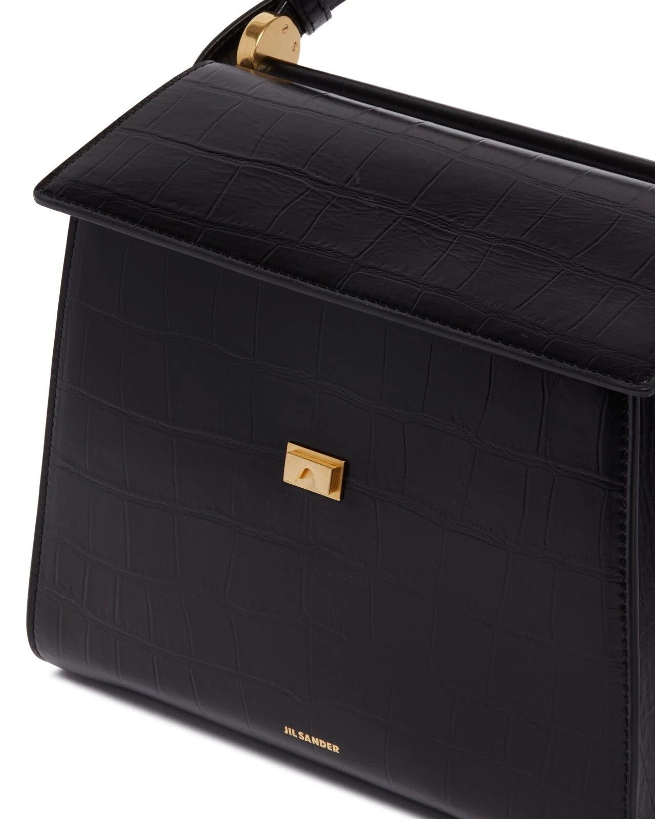 Jil Sander JIL SANDER Ghost Black Embossed Shoulder Bag New Size ONE SIZE - 2 Thumbnail