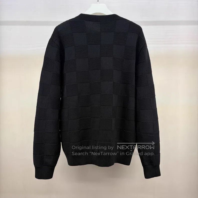 Louis Vuitton Louis Vuitton Checkerboard Stitched Crew Neck Long Sleeve Size US M / EU 48-50 / 2 - 2 Thumbnail