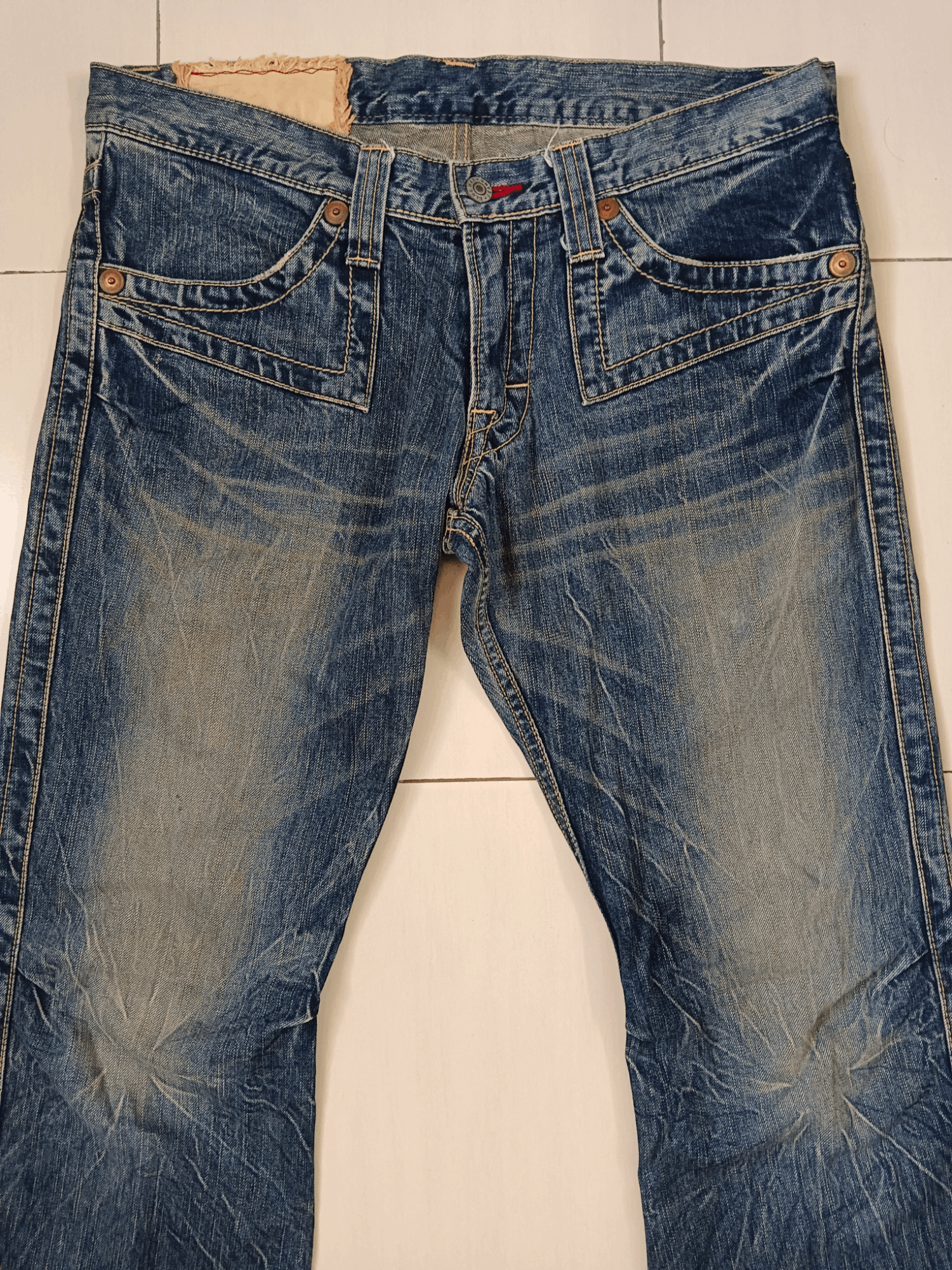 Blue Blue Japan 💥Blue Way💥 Seditionaries Punk Flare Jeans Size US 33 - 2 Thumbnail