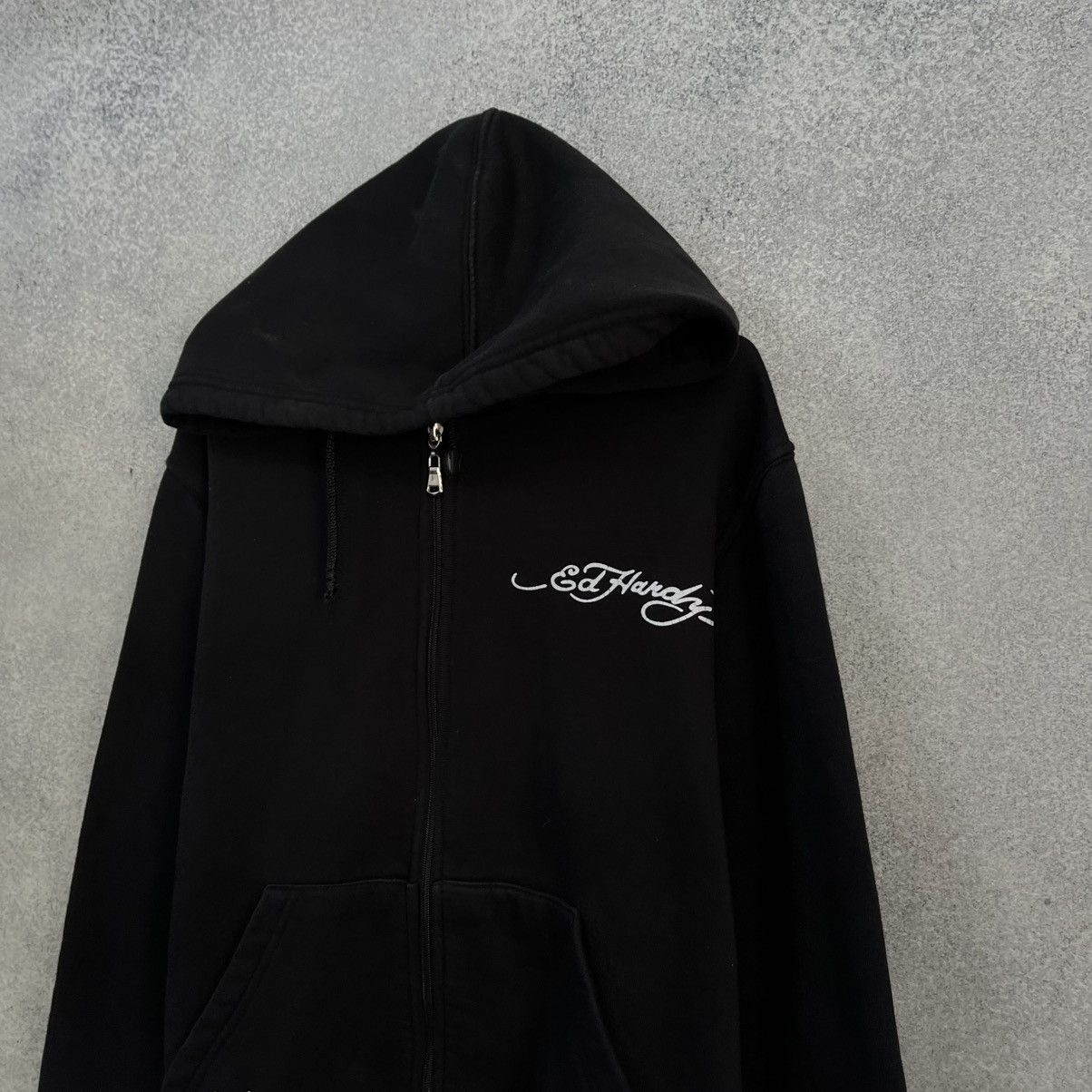 Ed Hardy Vintage Zip Hoodie Ed Hardy Big Print Japanese Brand Y2K Size US XL / EU 56 / 4 - 3 Thumbnail