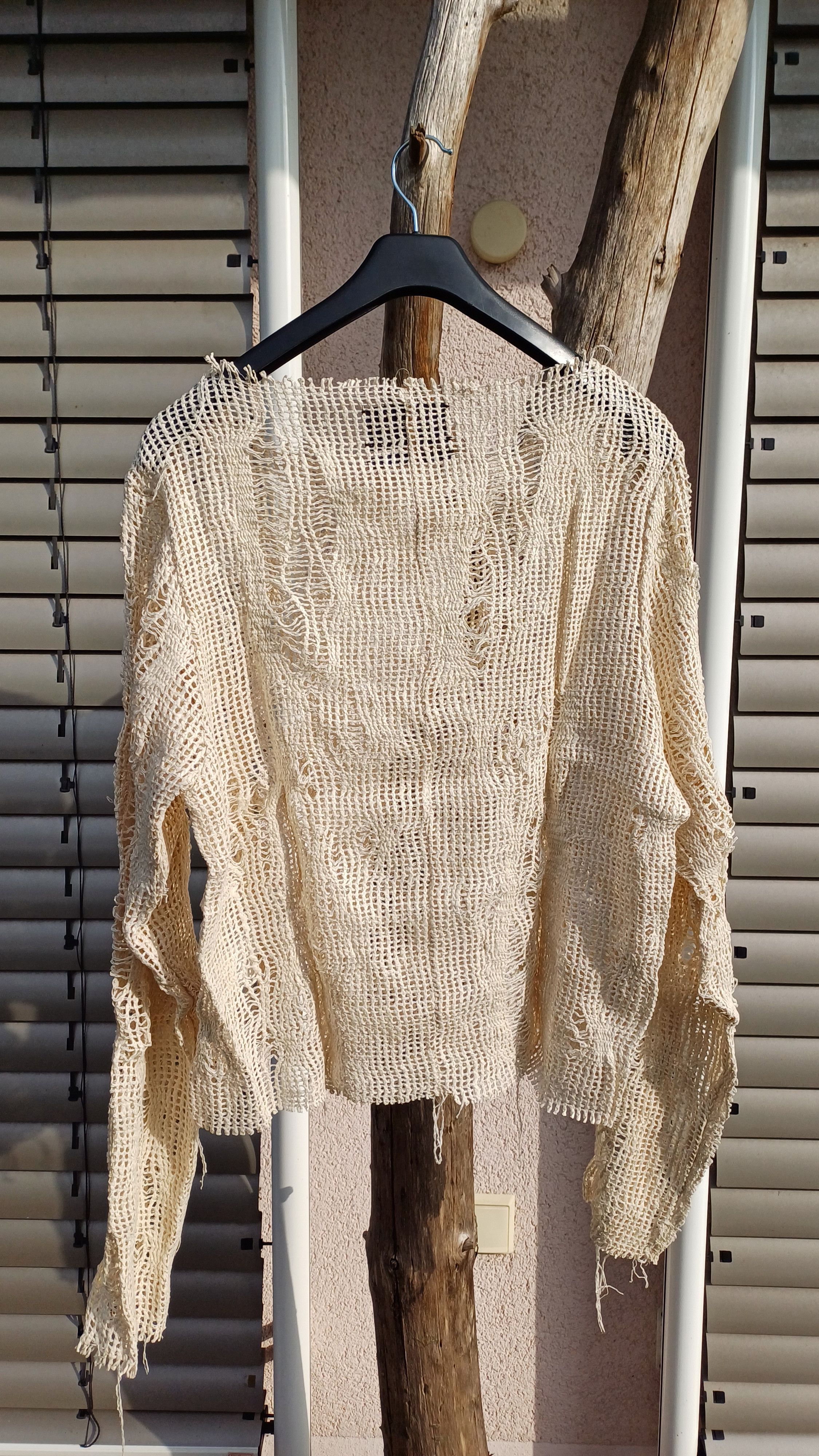 Shine Luxury Studios wooven distressed Sweater