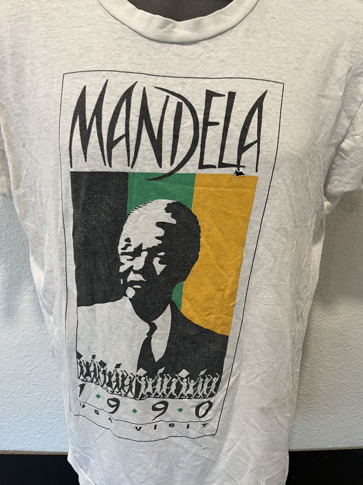 Vintage 90s Nelson Mandela USA visit shirt Size US S / EU 44-46 / 1 - 3 Thumbnail