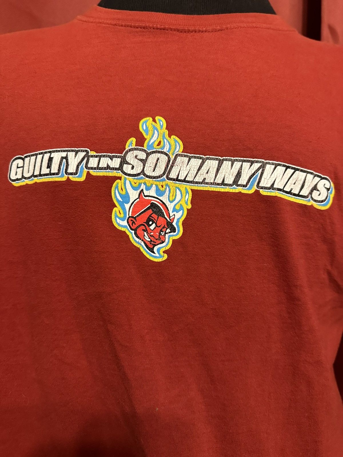 Vintage Vintage Guilty In So Many Ways Shirt Y2K Flaming Devil Grail Size US L / EU 52-54 / 3 - 1 Thumbnail