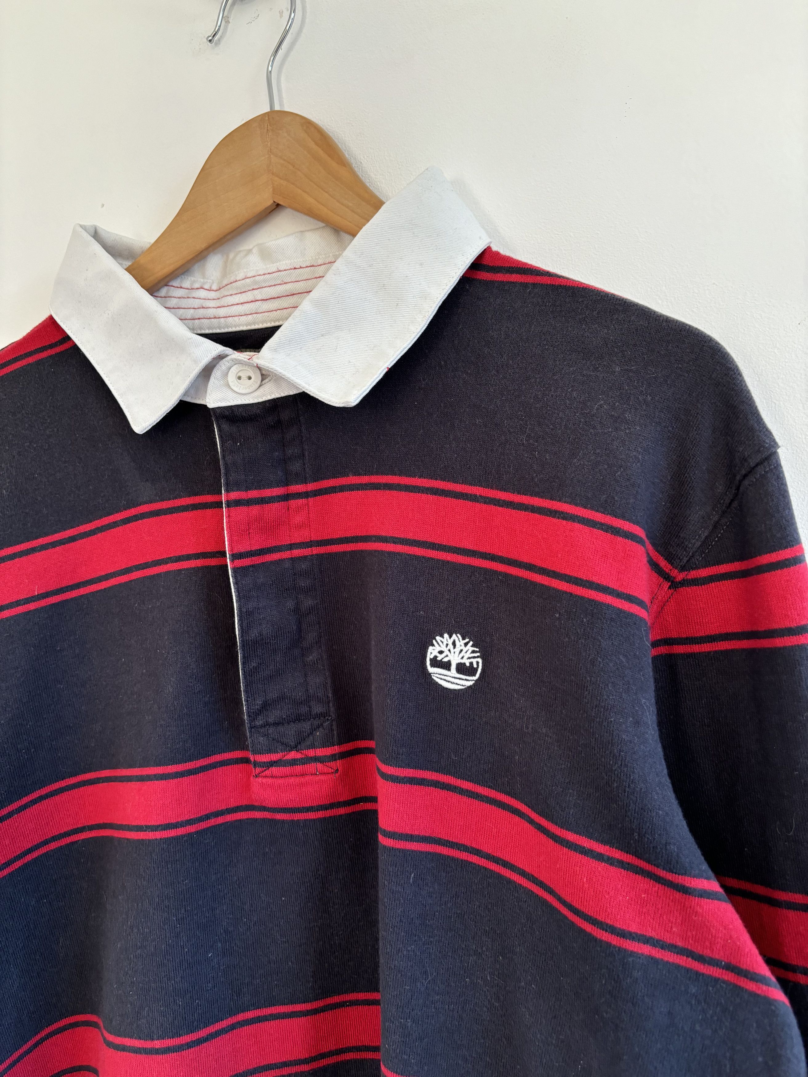 Timberland Vintage Timberland Polo Rugby Stripped Longsleeve Size US S / EU 44-46 / 1 - 5 Thumbnail